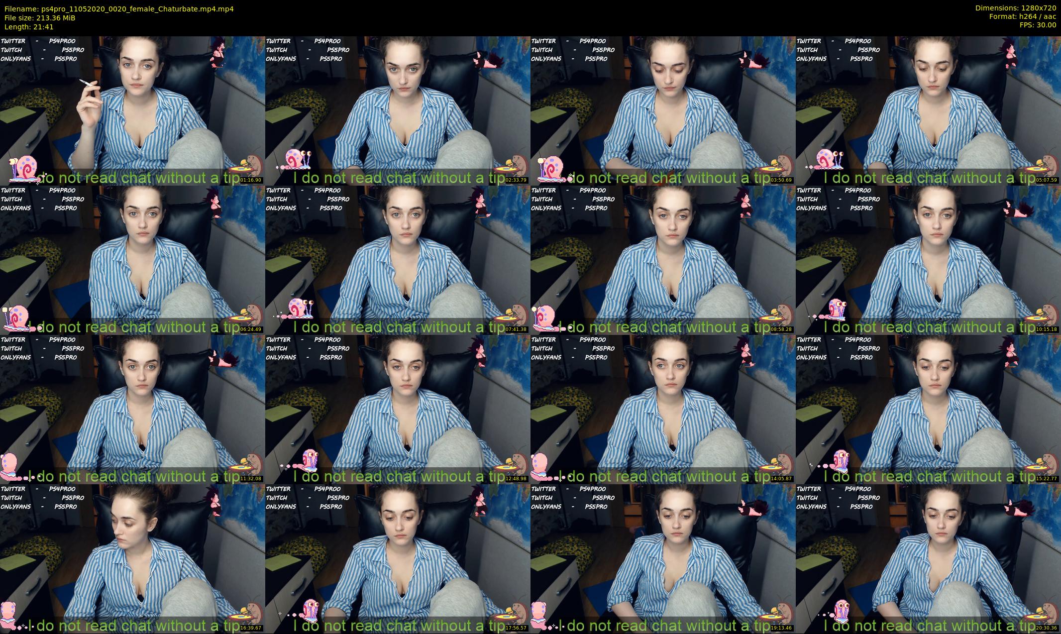 ps4pro — 22 minute Chaturbate female cam show recording, 720p, May 11, 2020