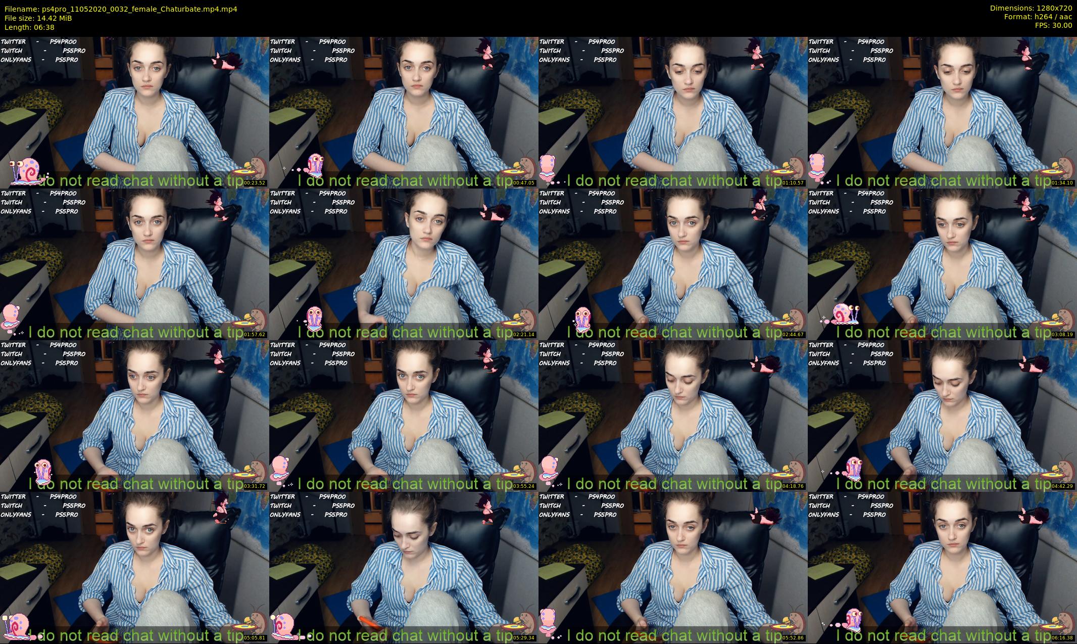 ps4pro — 7 minute Chaturbate female cam show recording, 720p, May 11, 2020