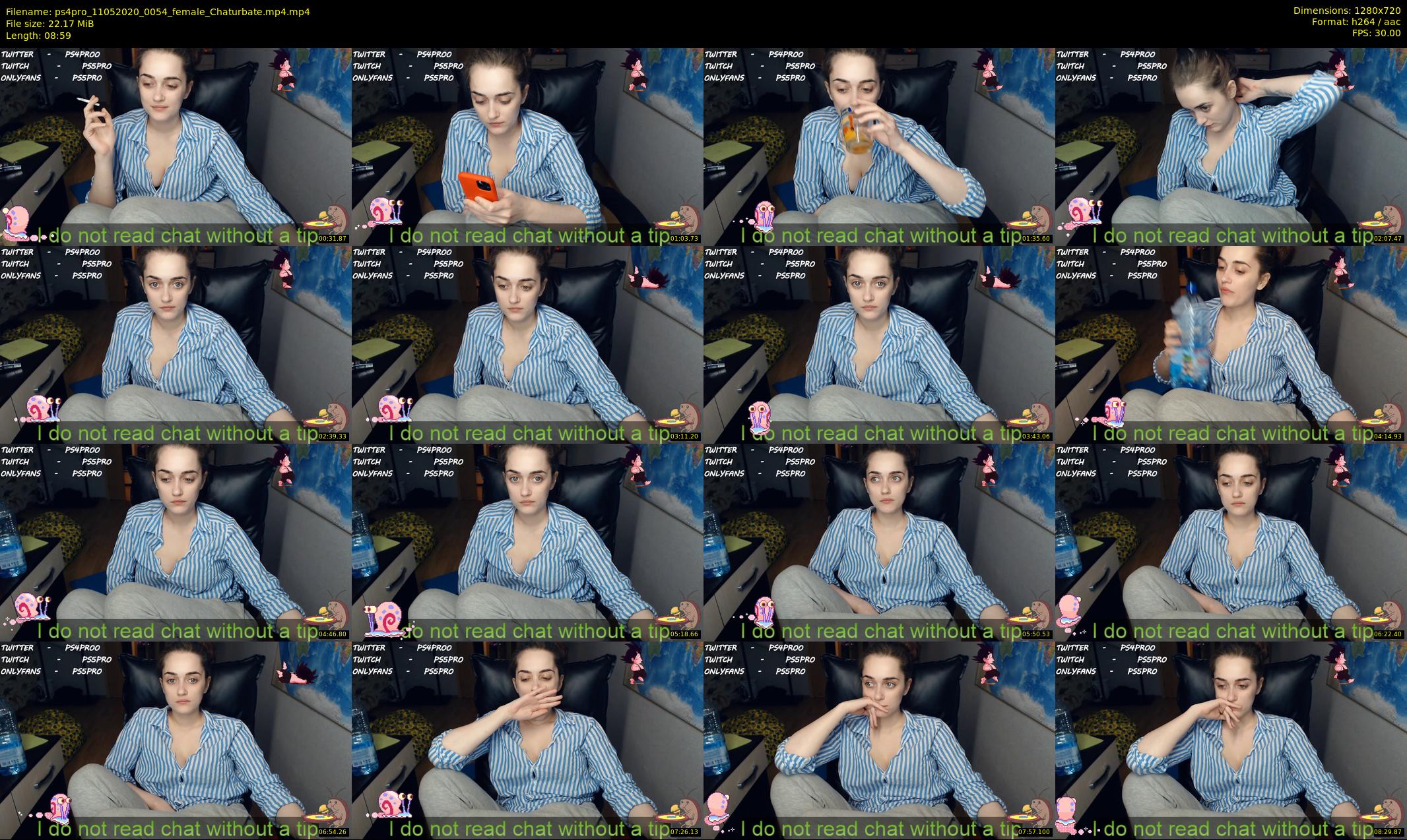 ps4pro — 9 minute Chaturbate female cam show recording, 720p, May 11, 2020