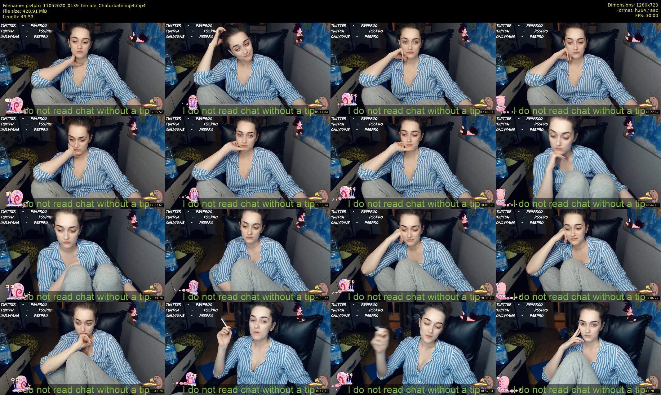 ps4pro — 44 minute Chaturbate female cam show recording, 720p, May 11, 2020