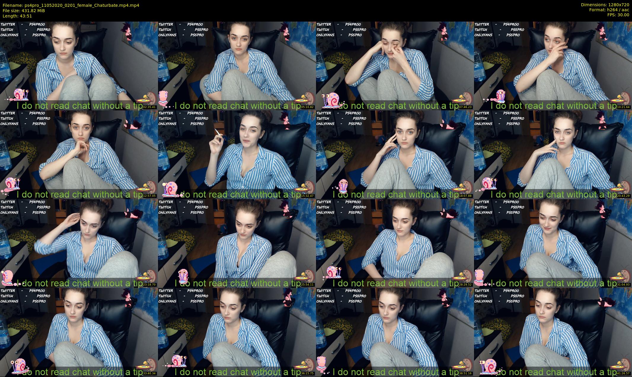 ps4pro — 44 minute Chaturbate female cam show recording, 720p, May 11, 2020