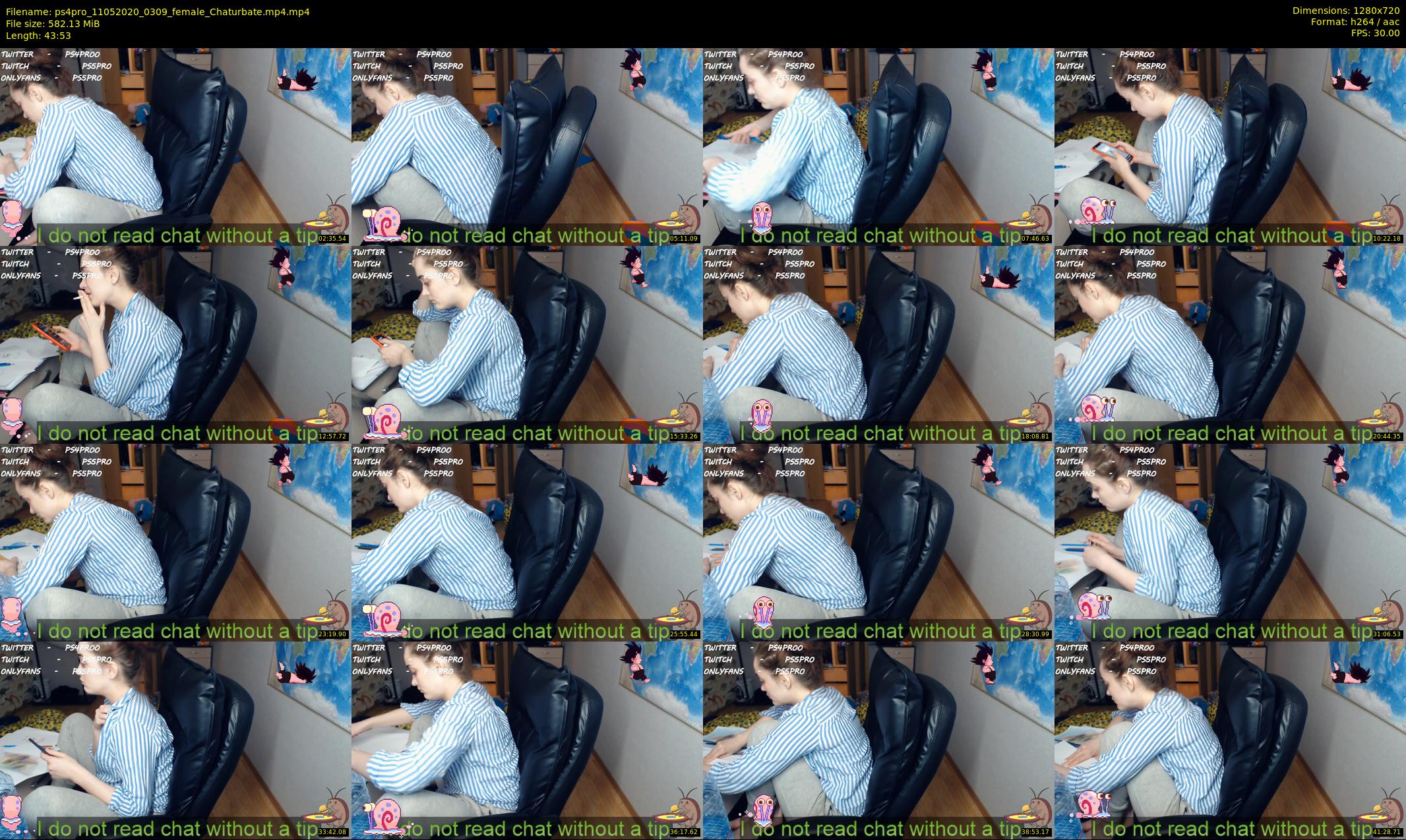ps4pro — 44 minute Chaturbate female cam show recording, 720p, May 11, 2020
