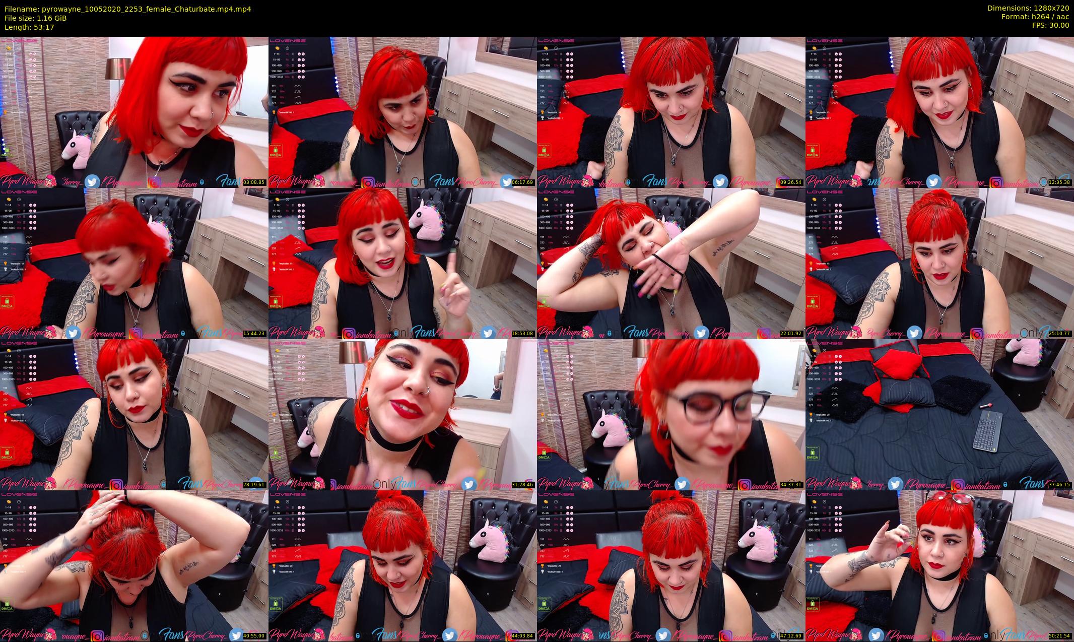 pyrowayne — 54 minute Chaturbate female cam show recording, 720p, May 10, 2020