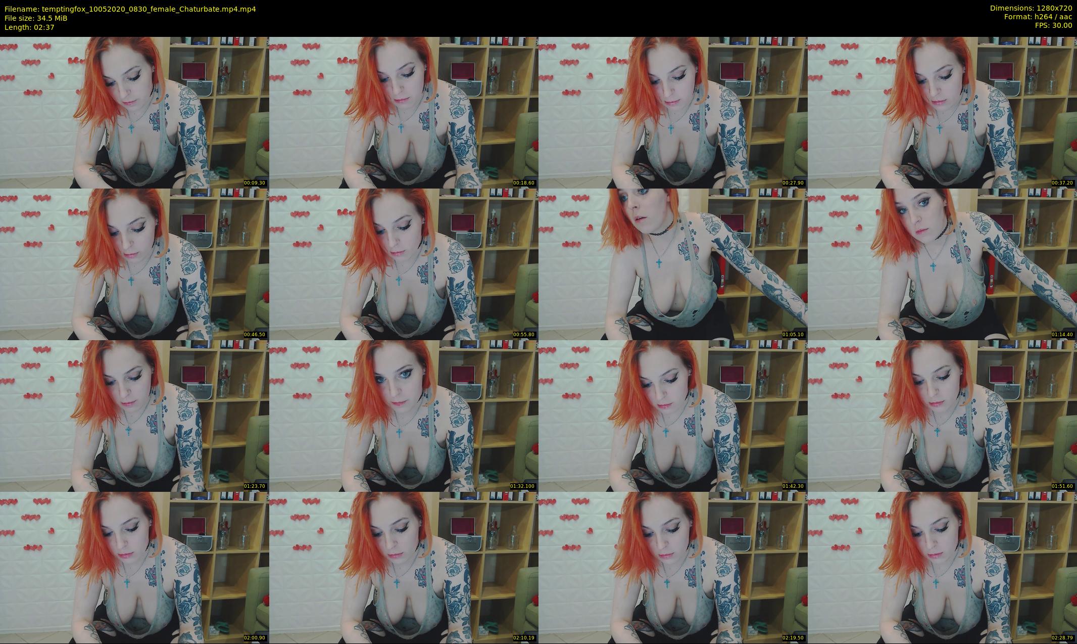 temptingfox — 3 minute Chaturbate female cam show recording, 720p, May 10, 2020