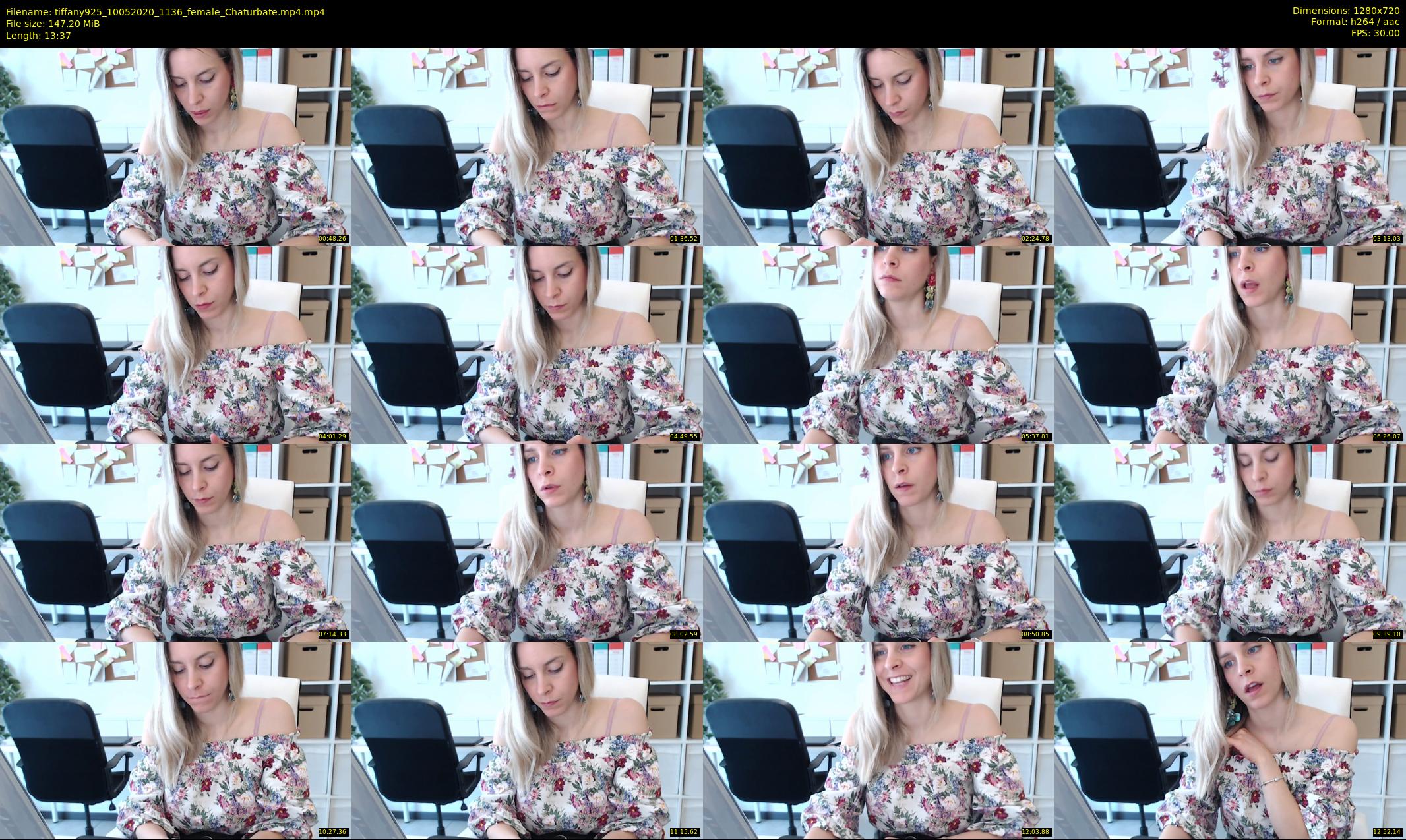 tiffany925 — 14 minute Chaturbate female cam show recording, 720p, May 10, 2020