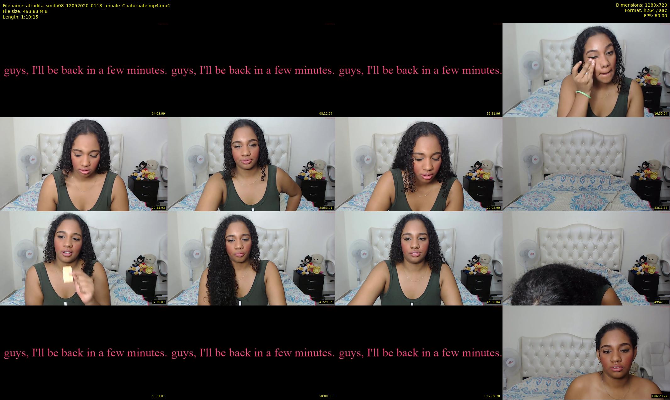 afrodita_smith08 — 71 minute Chaturbate female cam show recording, 720p, May 12, 2020