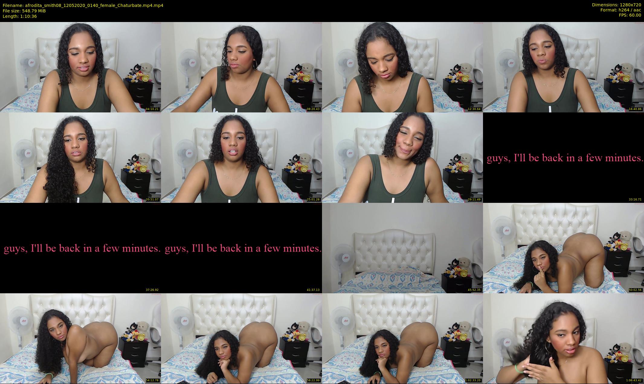 afrodita_smith08 — 71 minute Chaturbate female cam show recording, 720p, May 12, 2020