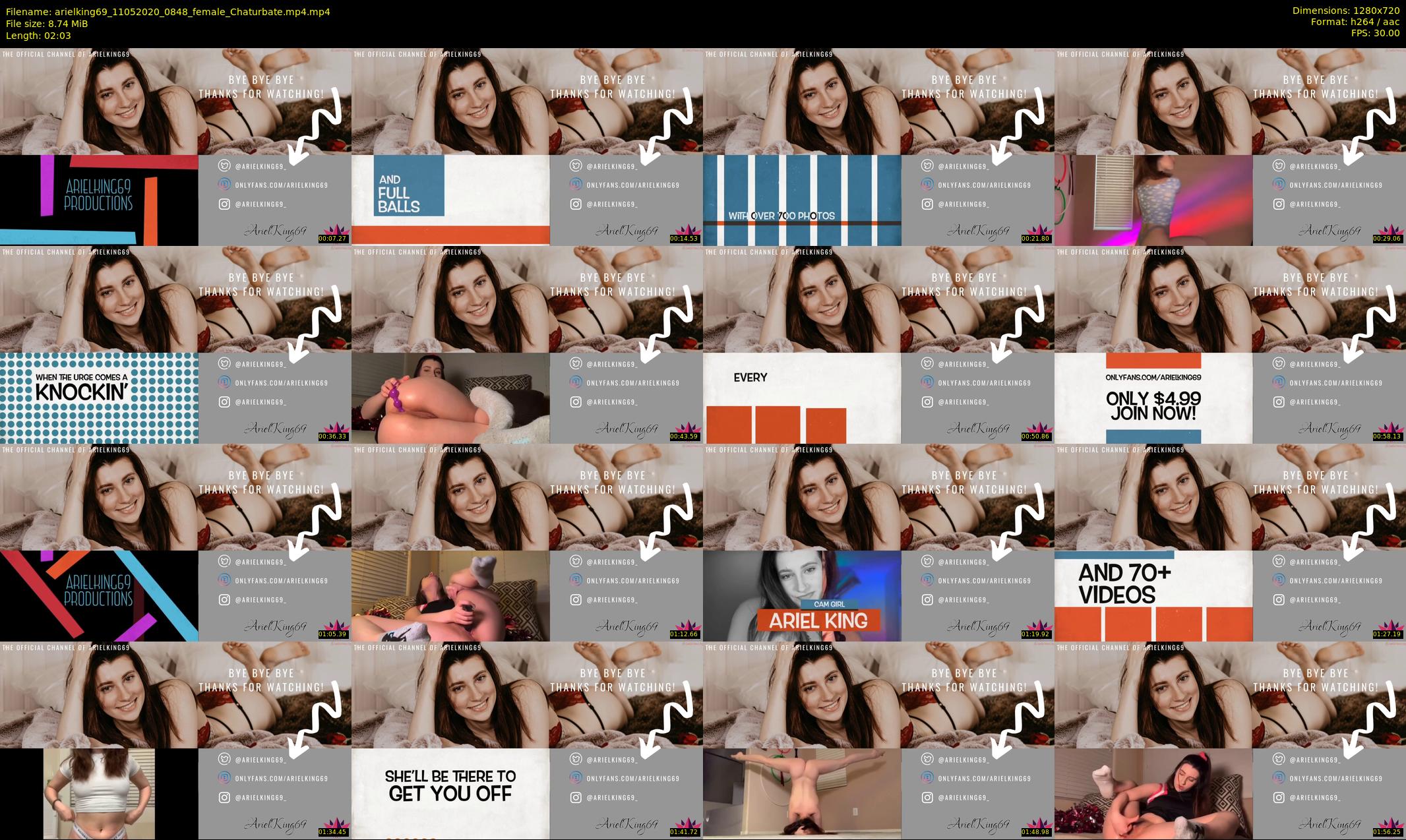 arielking69 — 3 minute Chaturbate female cam show recording, 720p, May 11, 2020