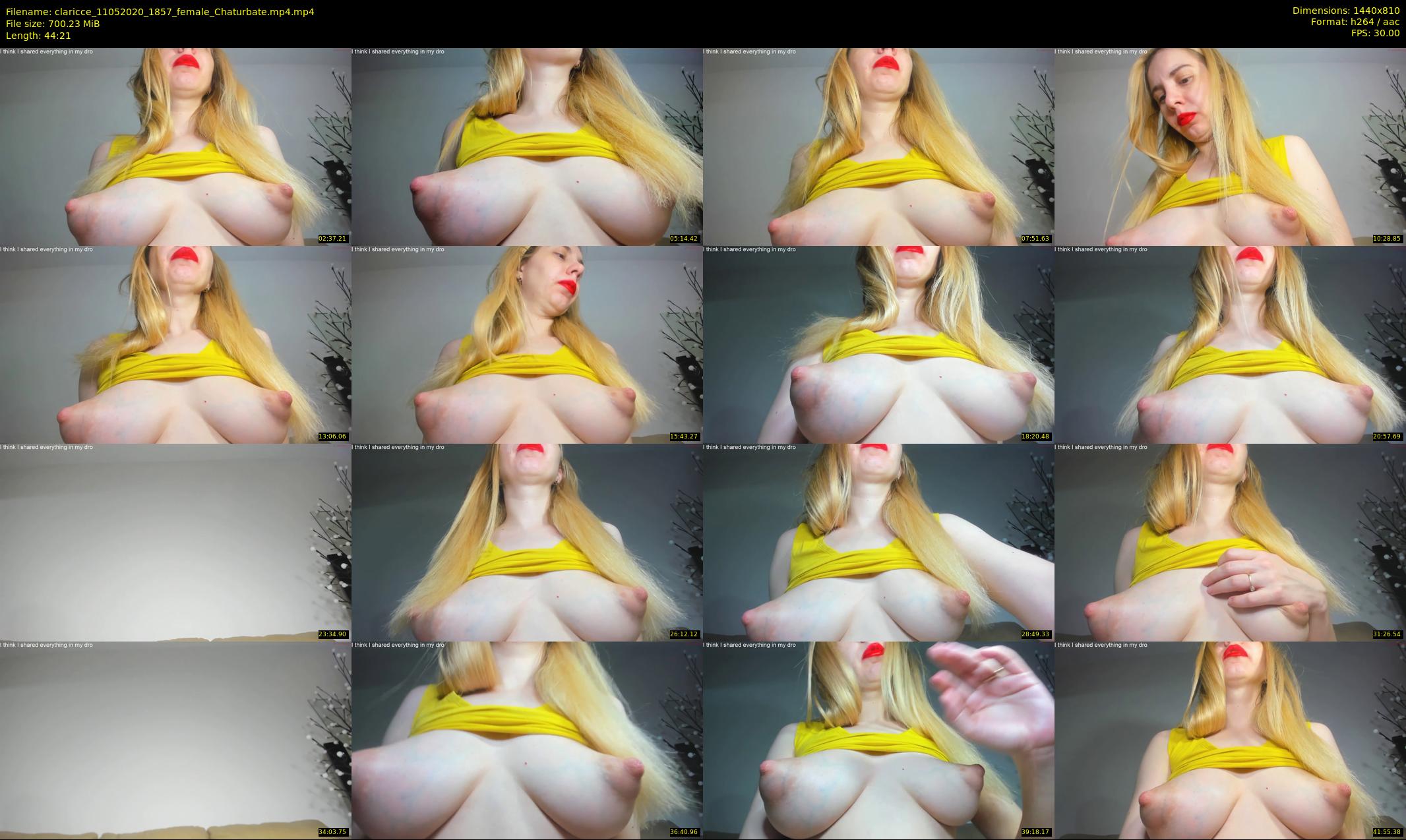 claricce — 45 minute Chaturbate female cam show recording, 720p, May 11, 2020