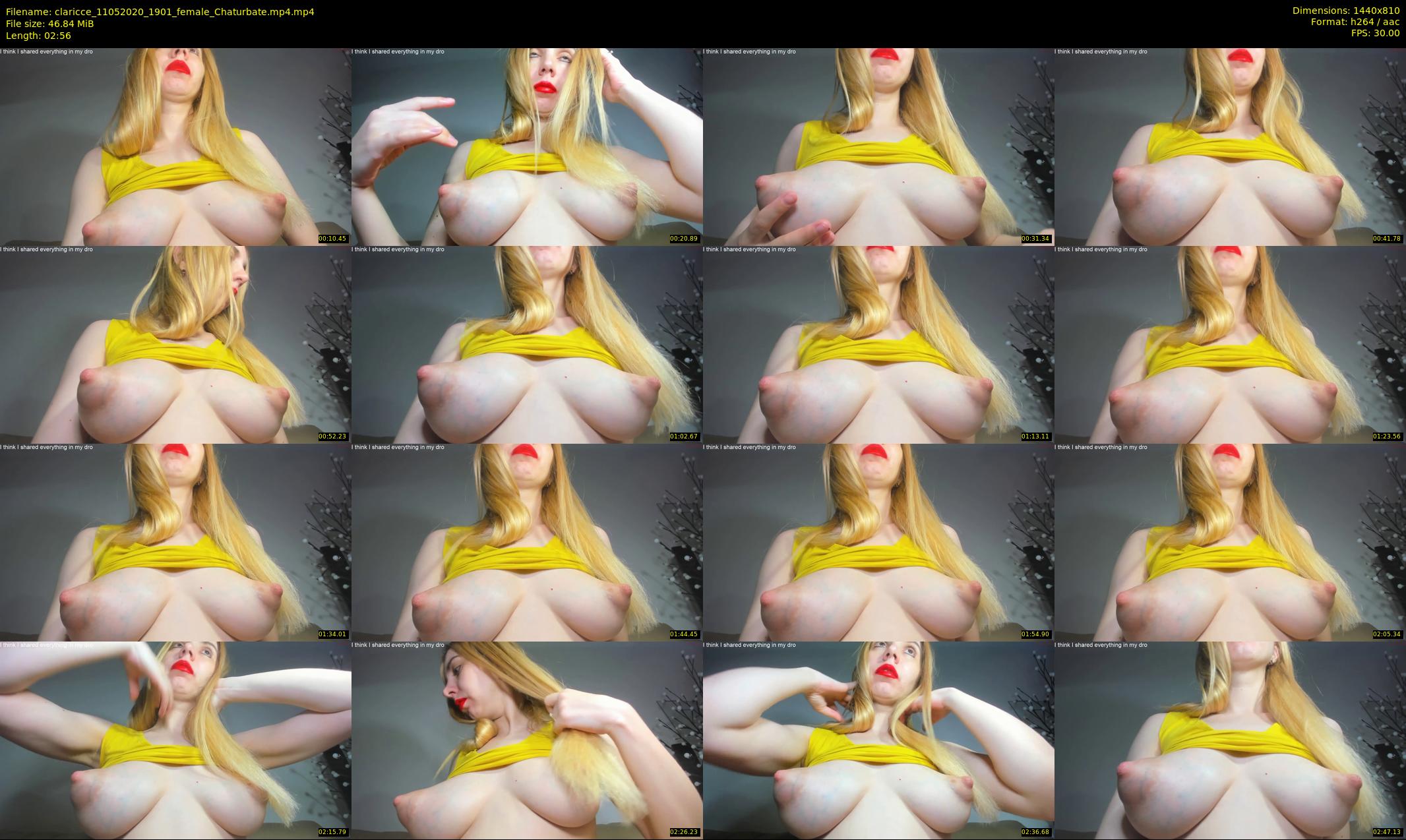 claricce — 3 minute Chaturbate female cam show recording, 720p, May 11, 2020