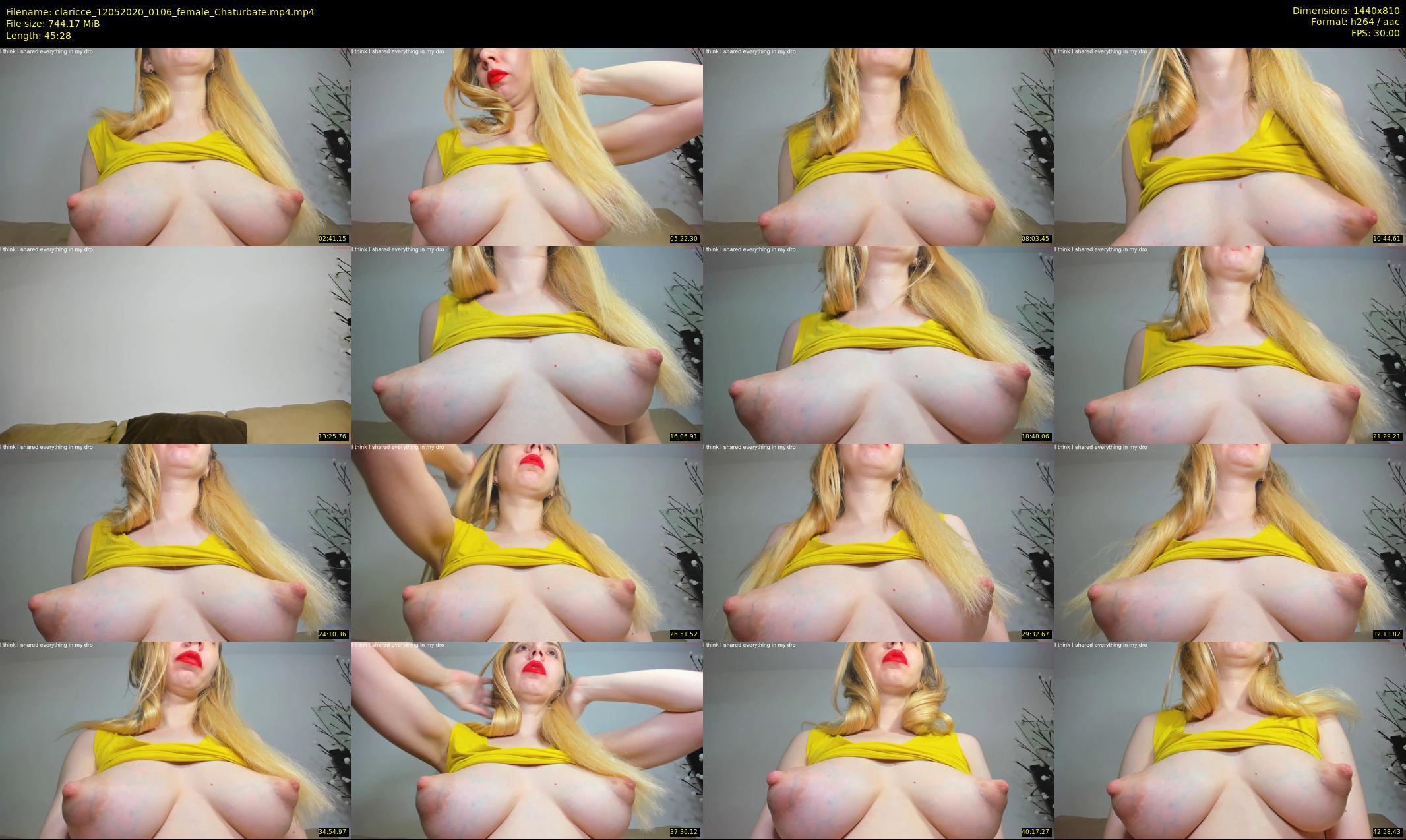 claricce — 46 minute Chaturbate female cam show recording, 720p, May 12, 2020