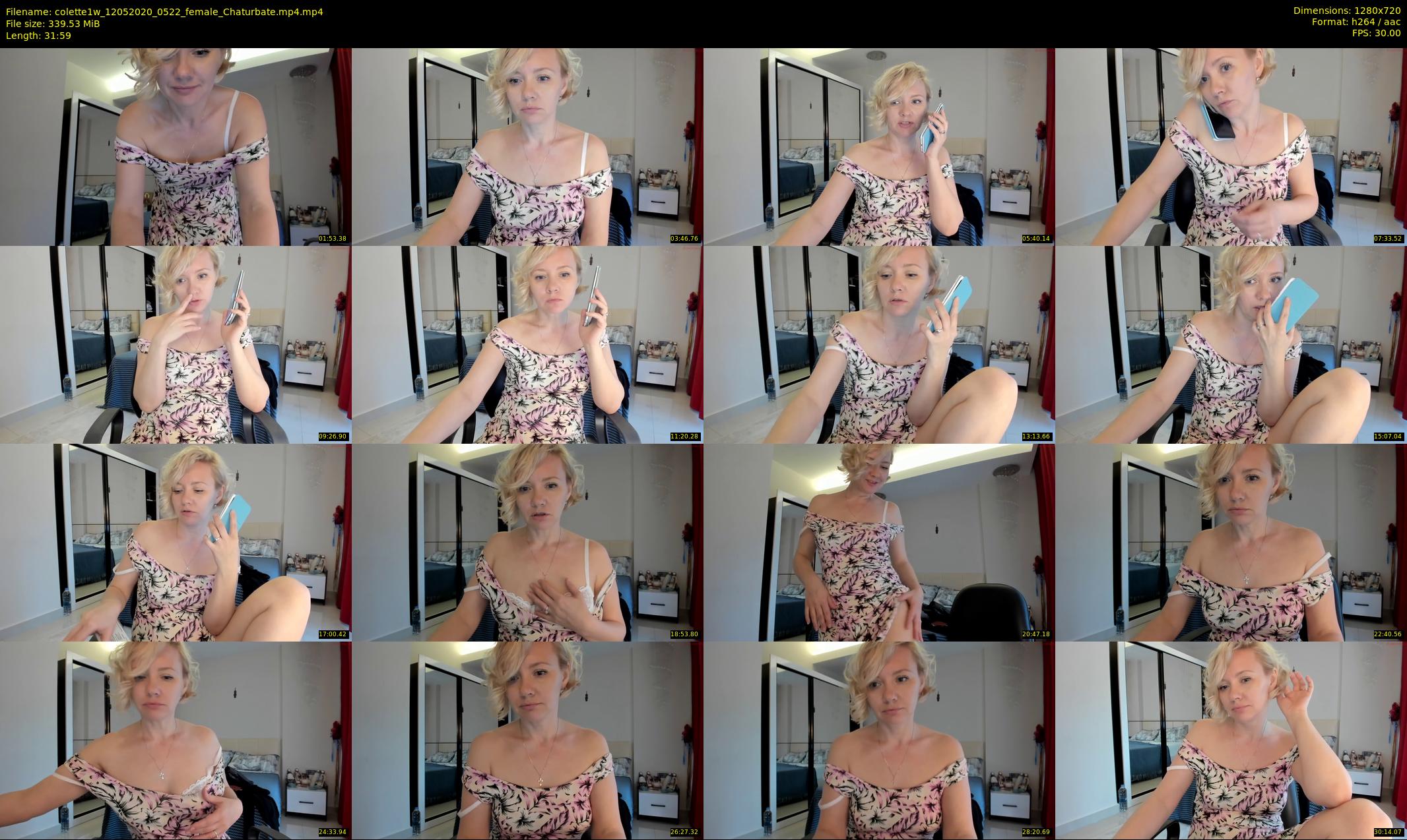 colette1w — 32 minute Chaturbate female cam show recording, 720p, May 12, 2020