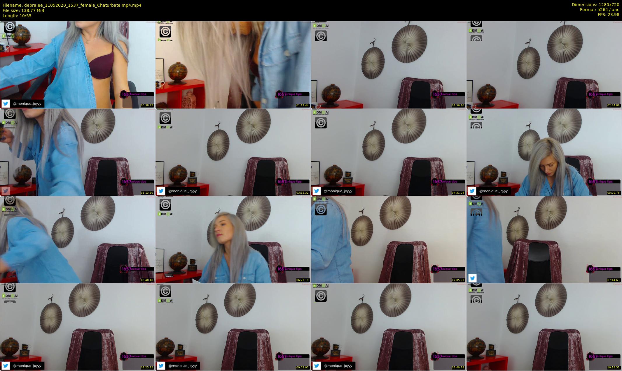 debralee — 11 minute Chaturbate female cam show recording, 720p, May 11, 2020