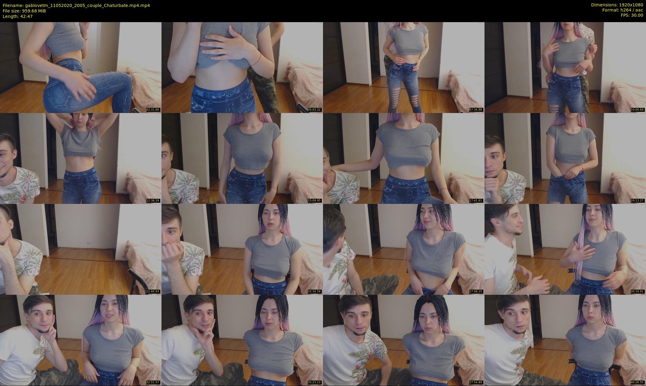 gablovetm — 43 minute Chaturbate couple cam show recording, 1080p, May 11, 2020