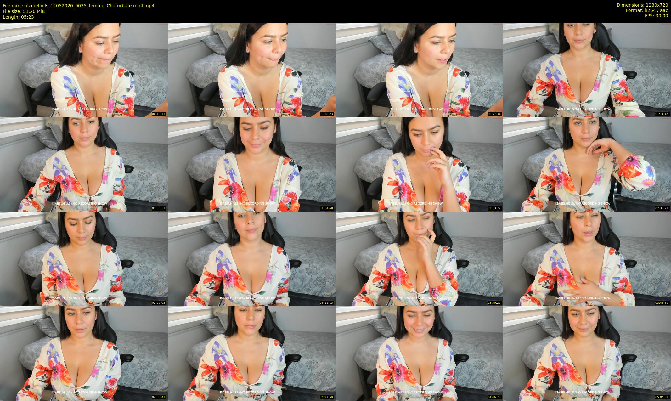 isabelhills — 6 minute Chaturbate female cam show recording, 720p, May 12, 2020