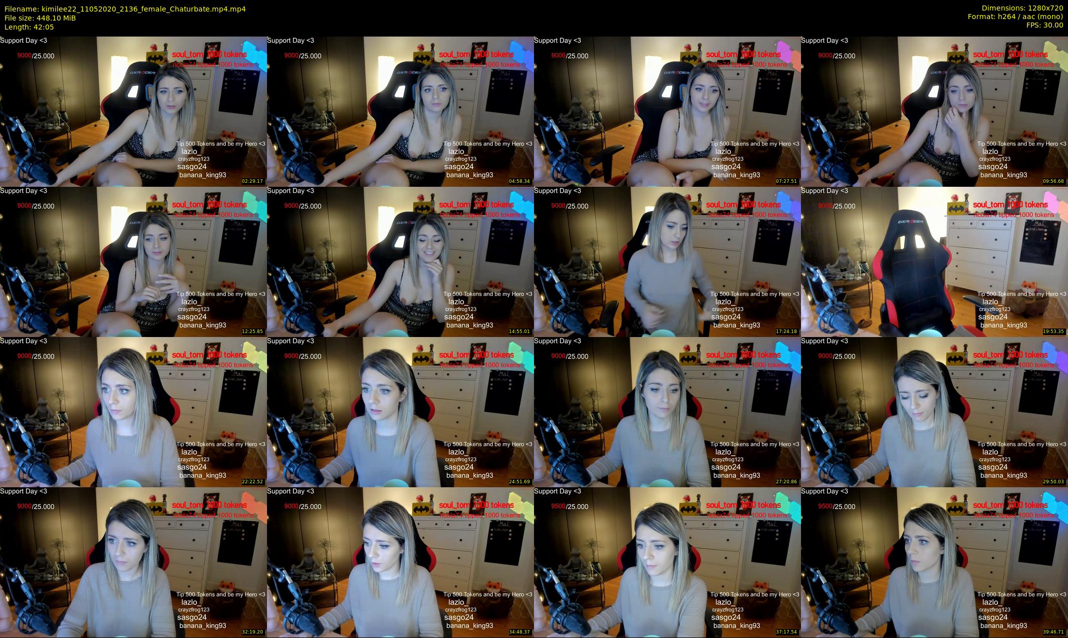 kimilee22 — 43 minute Chaturbate female cam show recording, 720p, May 11, 2020