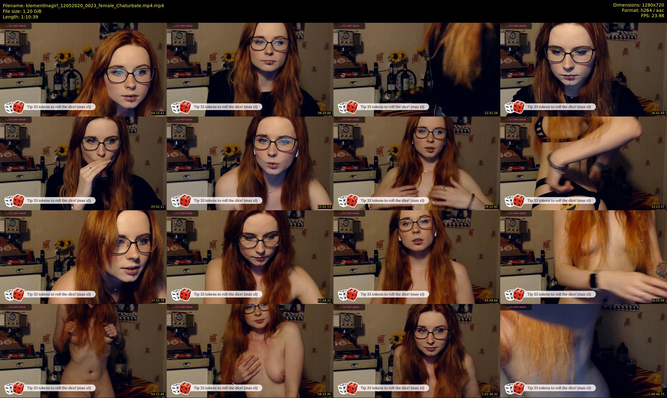 klementinagirl — 71 minute Chaturbate female cam show recording, 720p, May 12, 2020