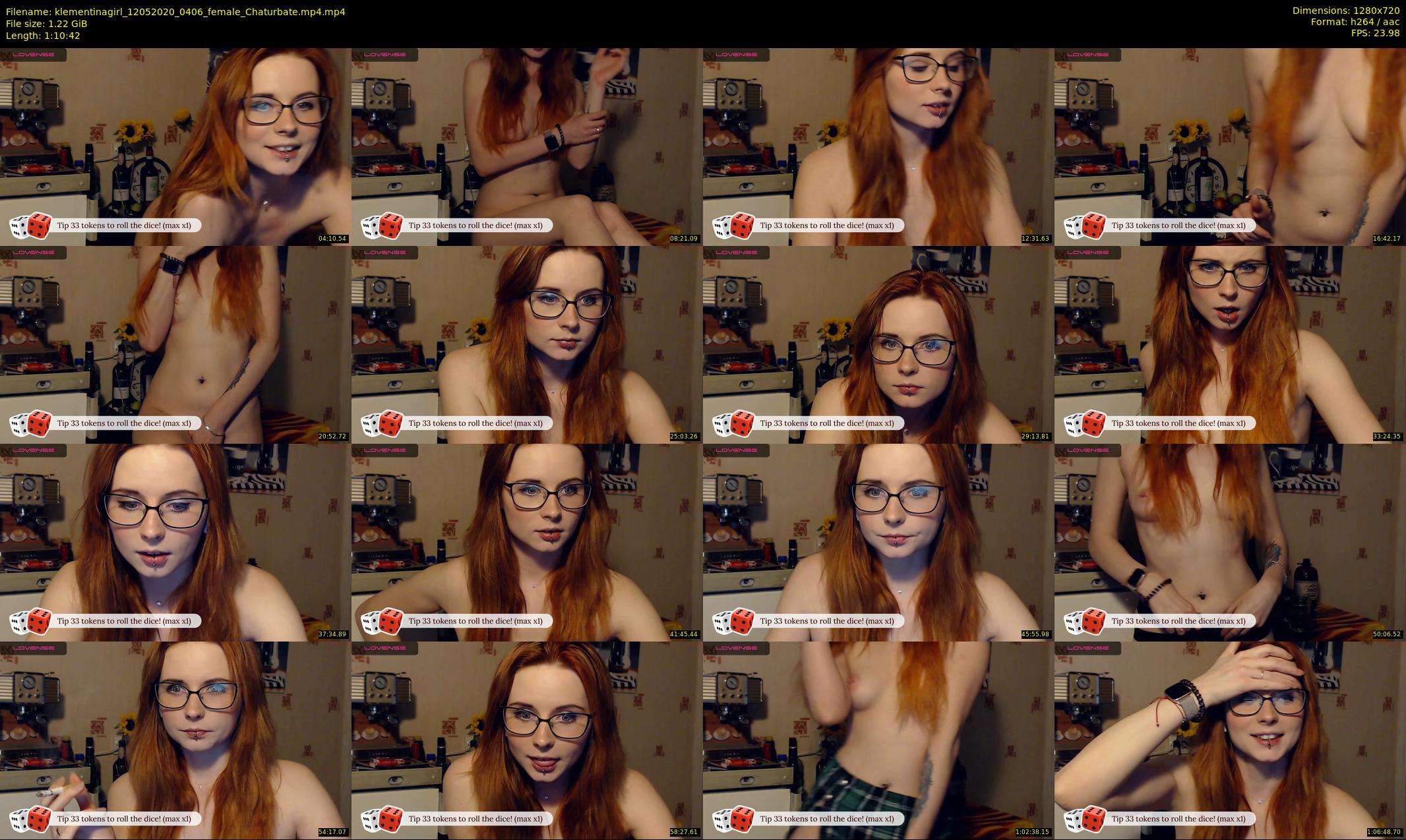 klementinagirl — 71 minute Chaturbate female cam show recording, 720p, May 12, 2020
