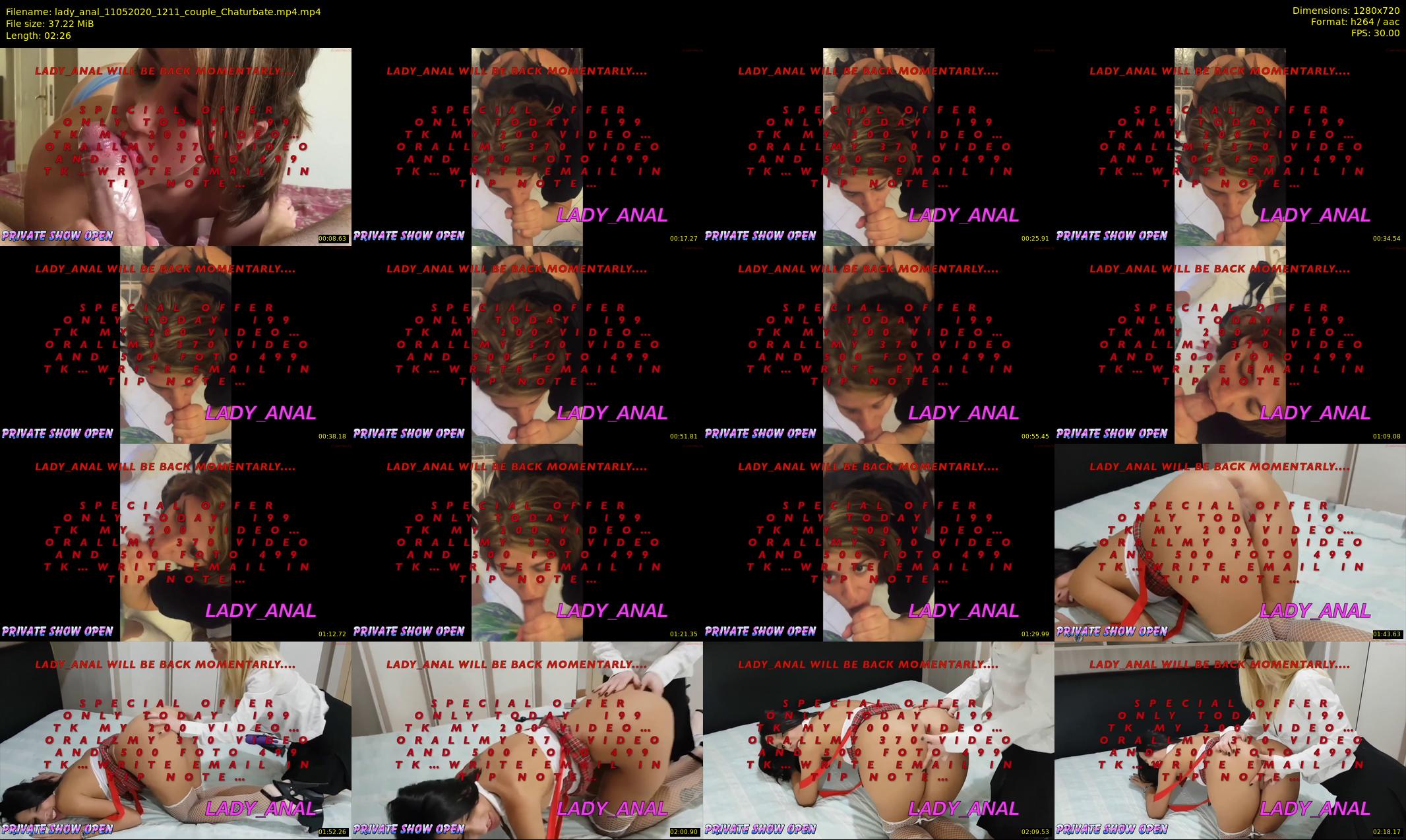 lady_anal — 3 minute Chaturbate female cam show recording, 720p, May 11, 2020