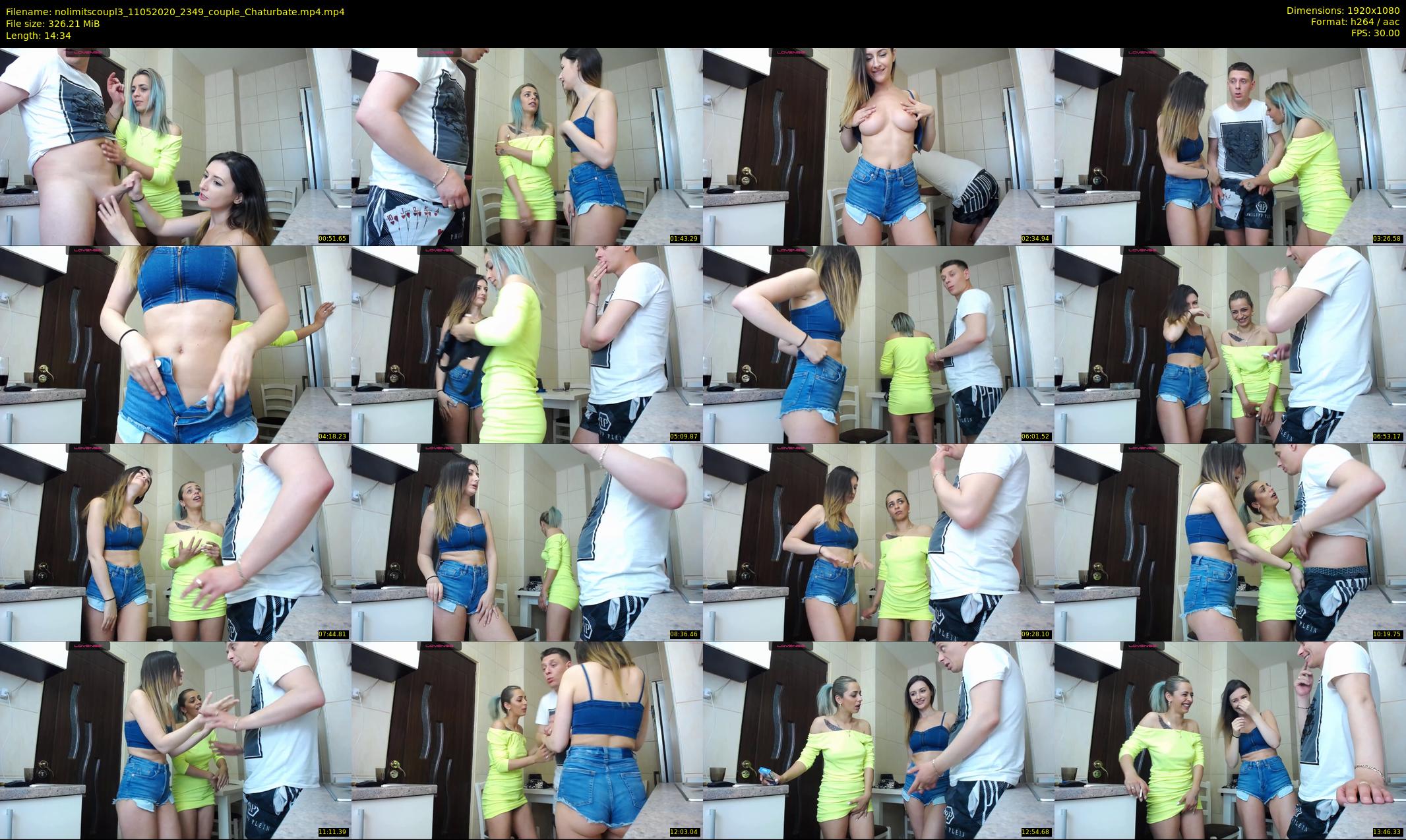 nolimitscoupl3 — 15 minute Chaturbate couple cam show recording, 1080p, May 11, 2020