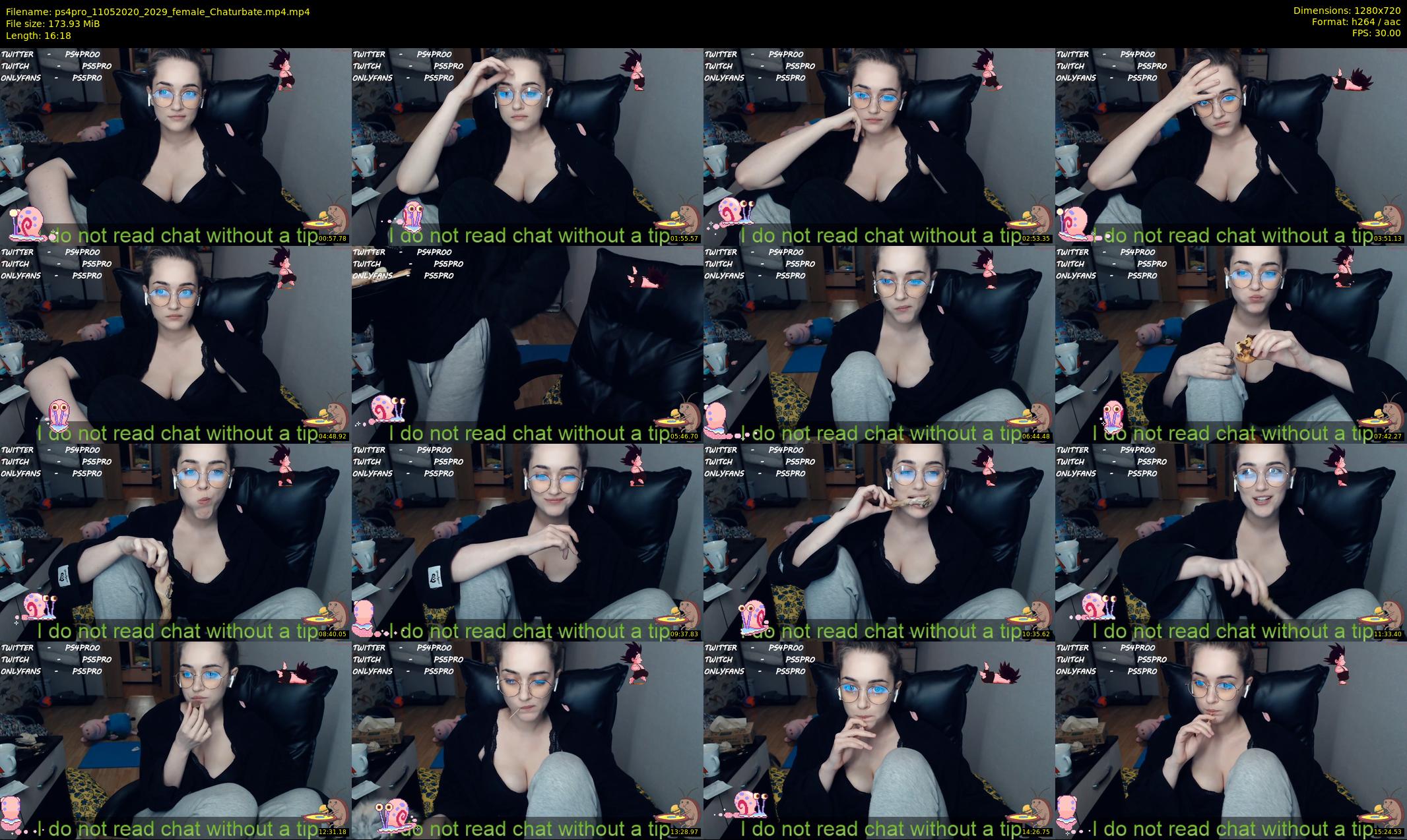 ps4pro — 17 minute Chaturbate female cam show recording, 720p, May 11, 2020