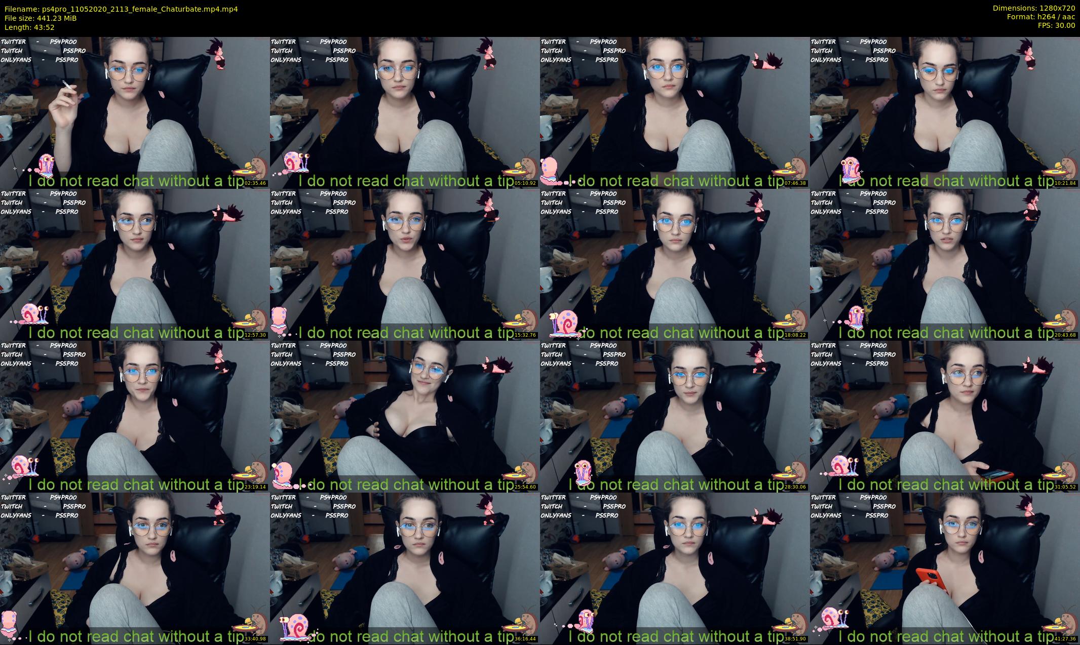 ps4pro — 44 minute Chaturbate female cam show recording, 720p, May 11, 2020