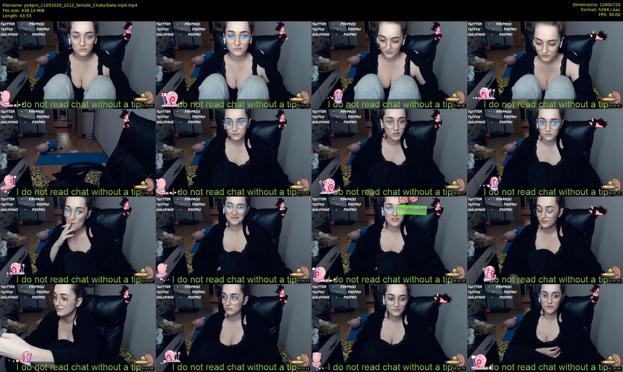ps4pro — 44 minute Chaturbate female cam show recording, 720p, May 11, 2020