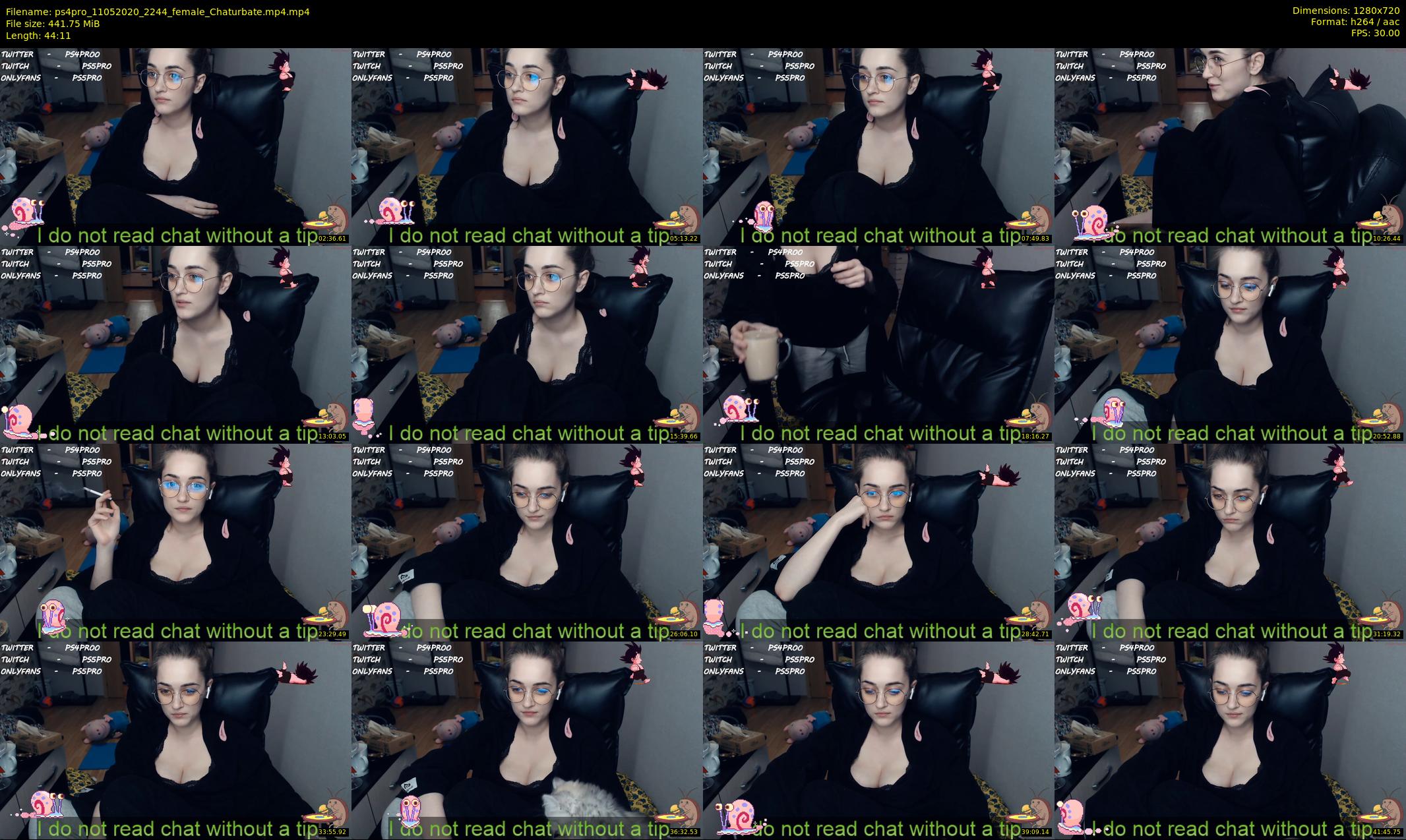 ps4pro — 45 minute Chaturbate female cam show recording, 720p, May 11, 2020