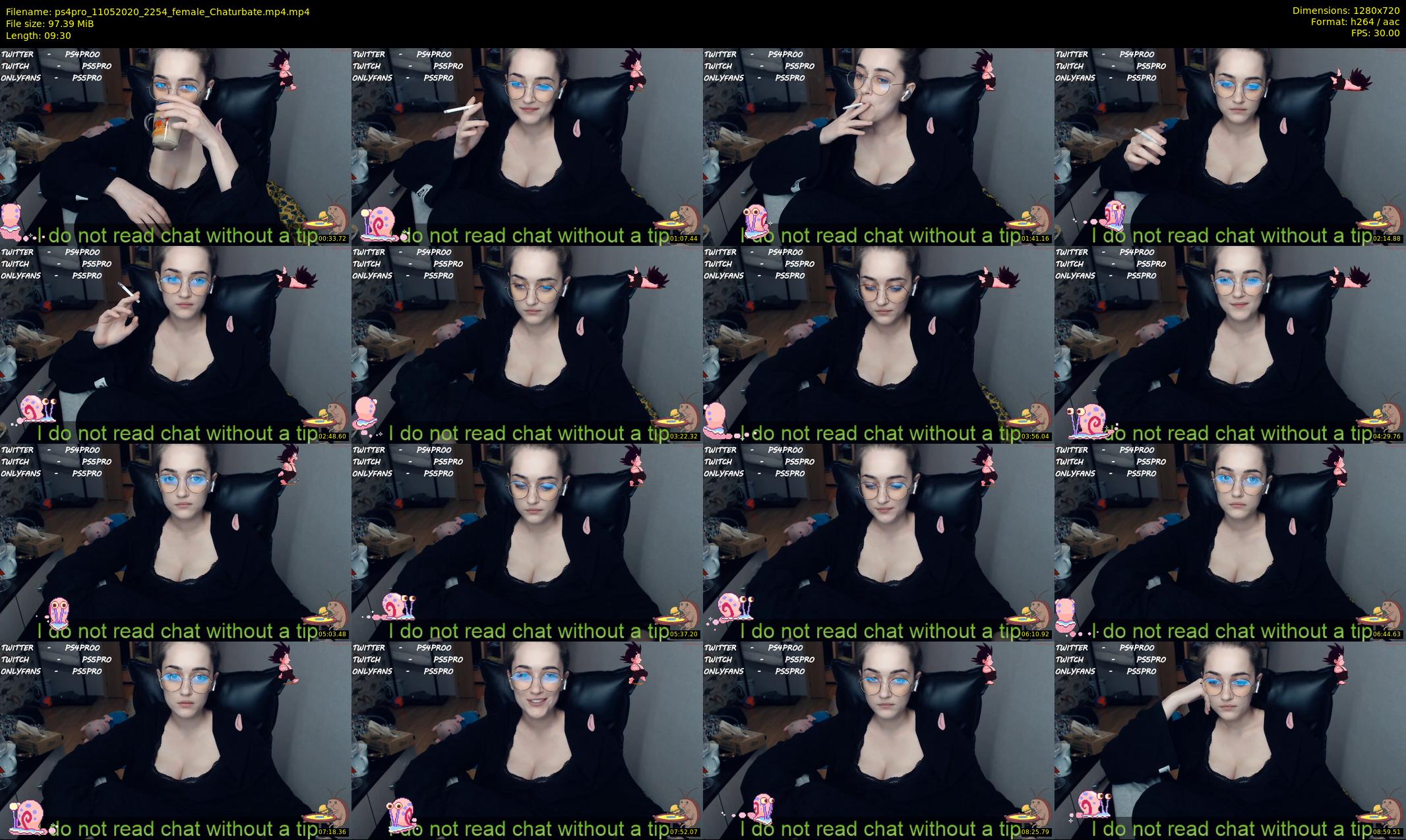 ps4pro — 10 minute Chaturbate female cam show recording, 720p, May 11, 2020