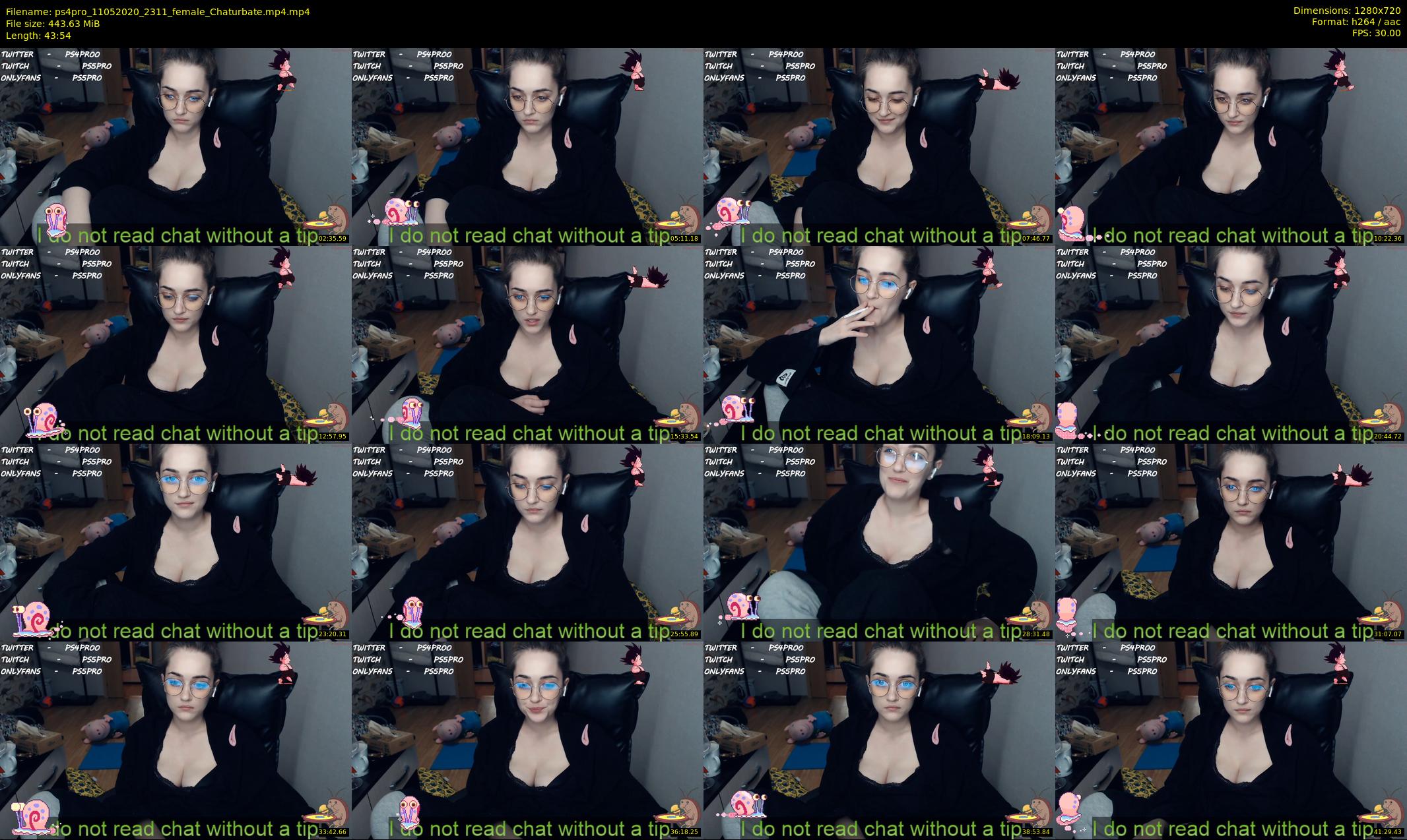 ps4pro — 44 minute Chaturbate female cam show recording, 720p, May 11, 2020