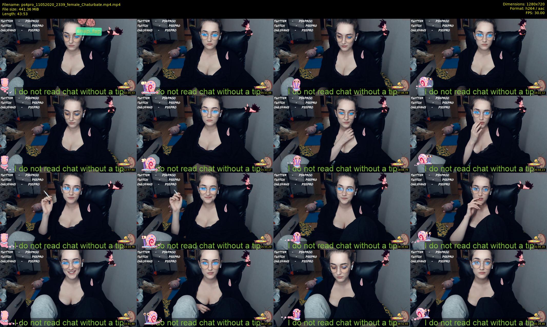 ps4pro — 44 minute Chaturbate female cam show recording, 720p, May 11, 2020