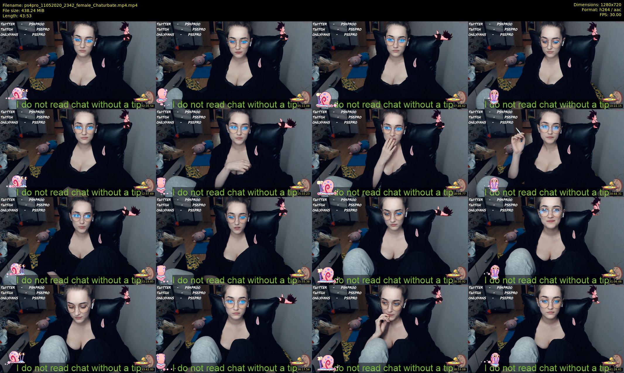 ps4pro — 44 minute Chaturbate female cam show recording, 720p, May 11, 2020
