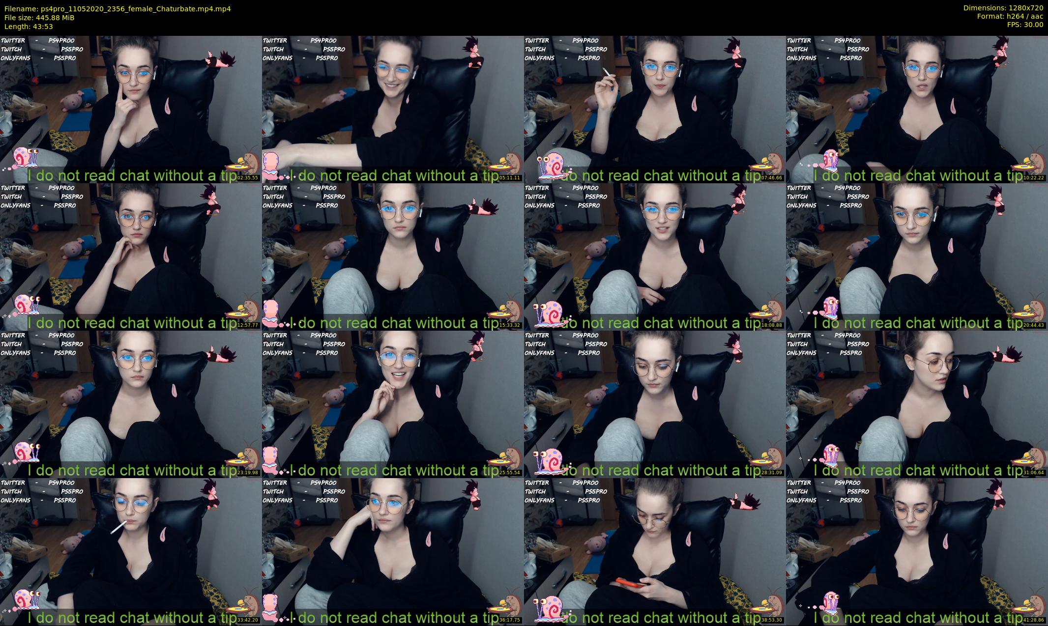 ps4pro — 44 minute Chaturbate female cam show recording, 720p, May 11, 2020