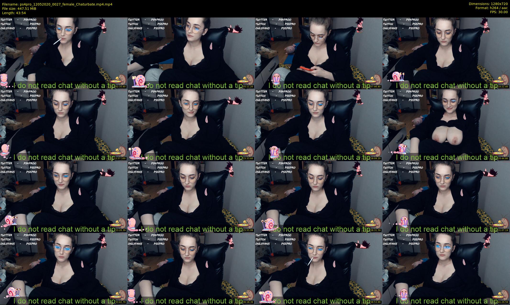 ps4pro — 44 minute Chaturbate female cam show recording, 720p, May 12, 2020