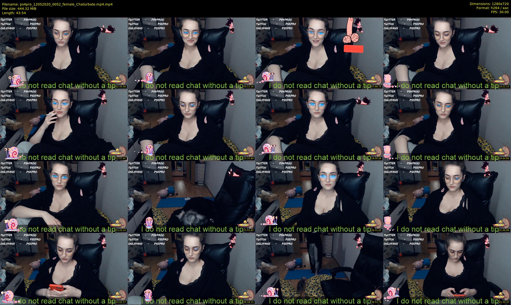 ps4pro — 44 minute Chaturbate female cam show recording, 720p, May 12, 2020