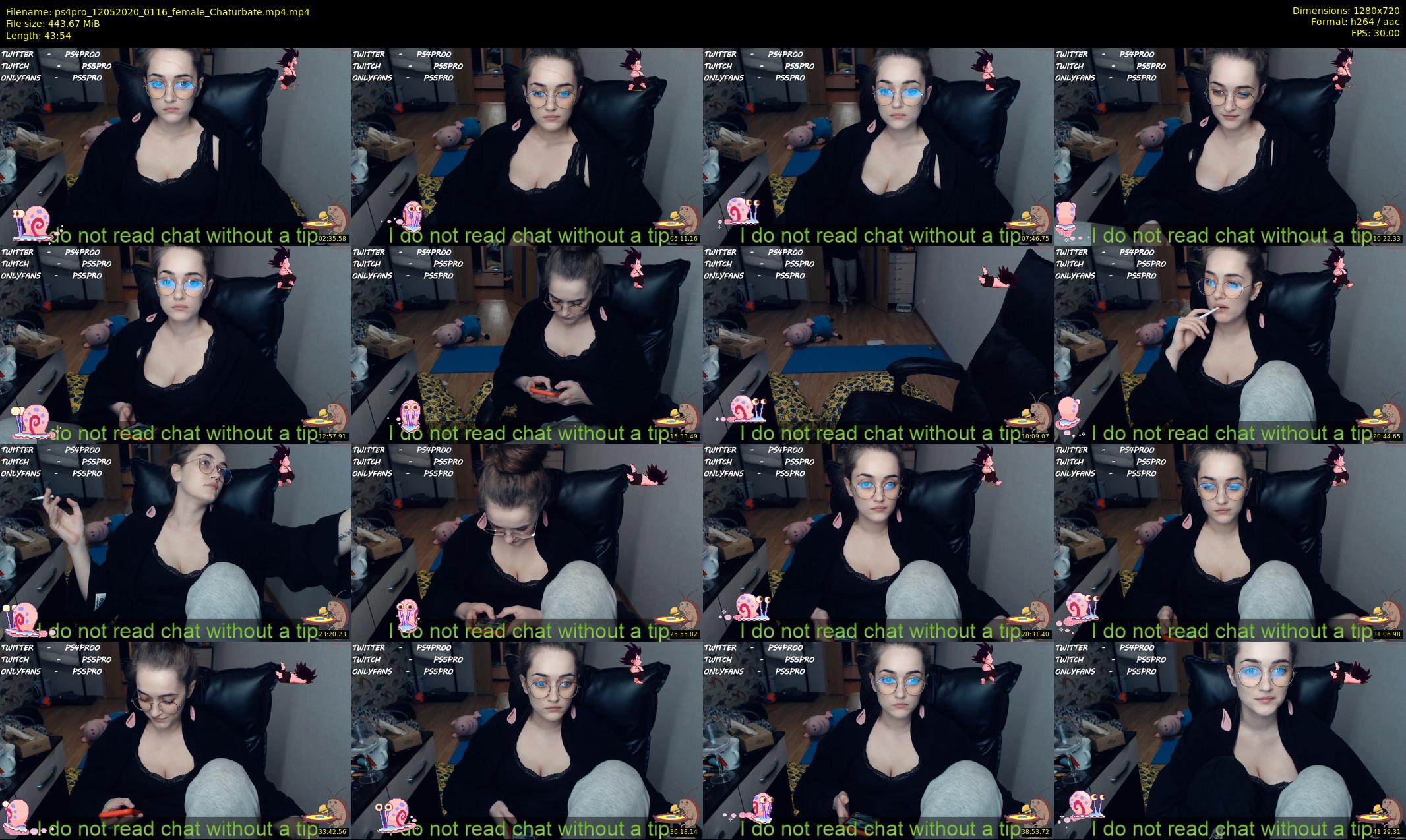 ps4pro — 44 minute Chaturbate female cam show recording, 720p, May 12, 2020