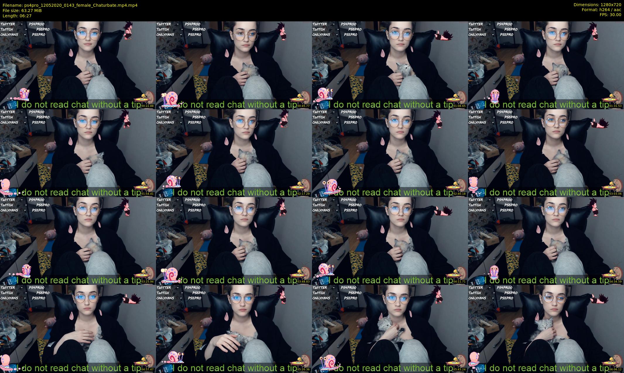 ps4pro — 7 minute Chaturbate female cam show recording, 720p, May 12, 2020