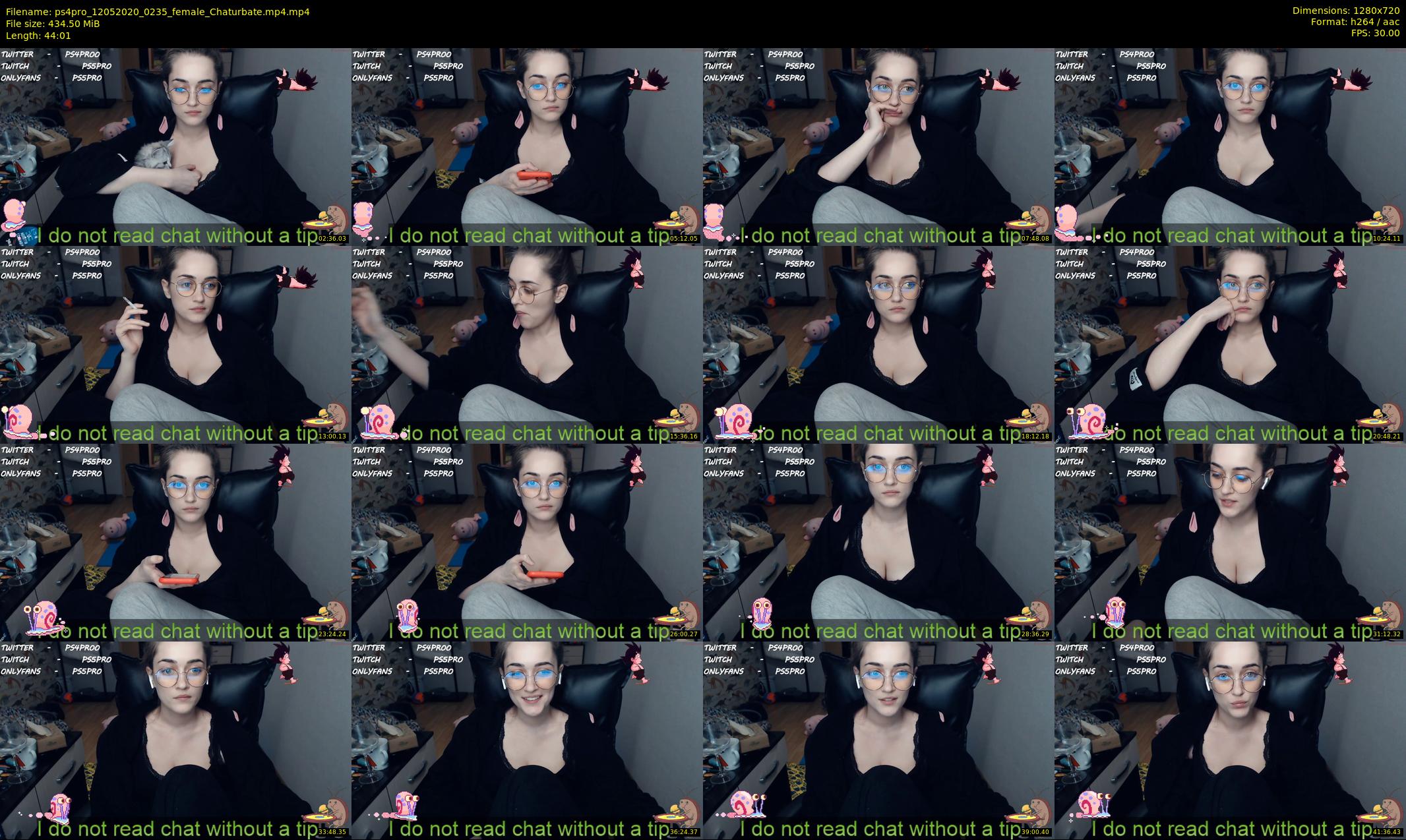 ps4pro — 45 minute Chaturbate female cam show recording, 720p, May 12, 2020