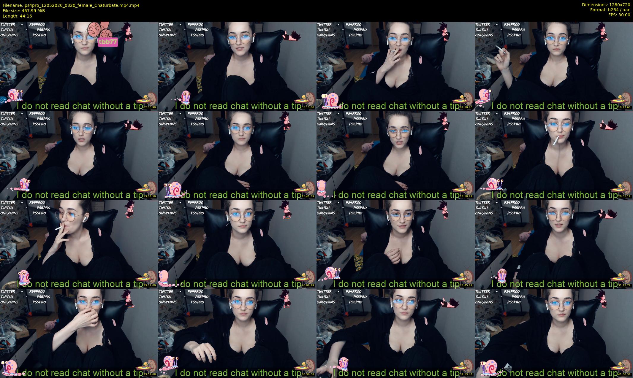 ps4pro — 45 minute Chaturbate female cam show recording, 720p, May 12, 2020