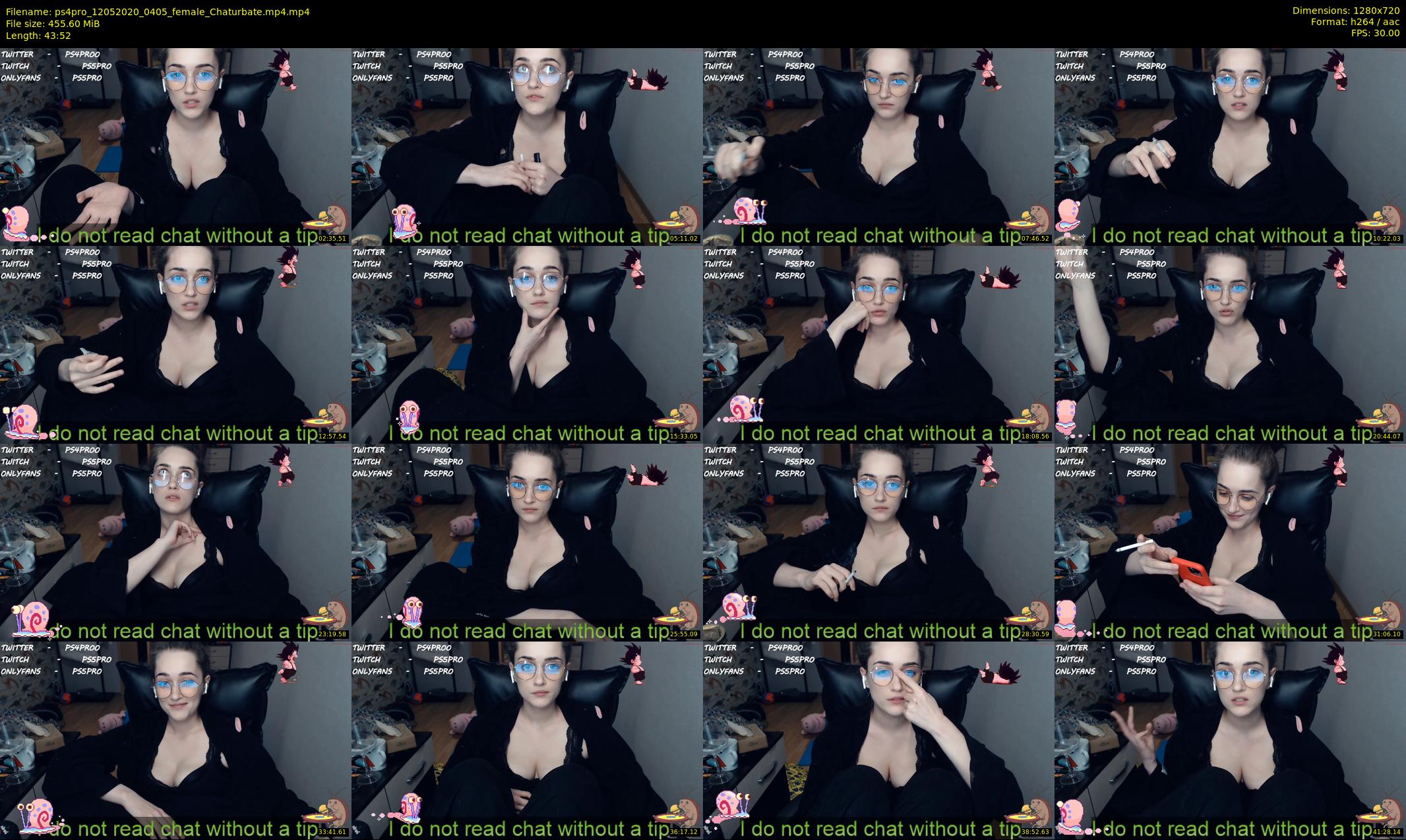 ps4pro — 44 minute Chaturbate female cam show recording, 720p, May 12, 2020