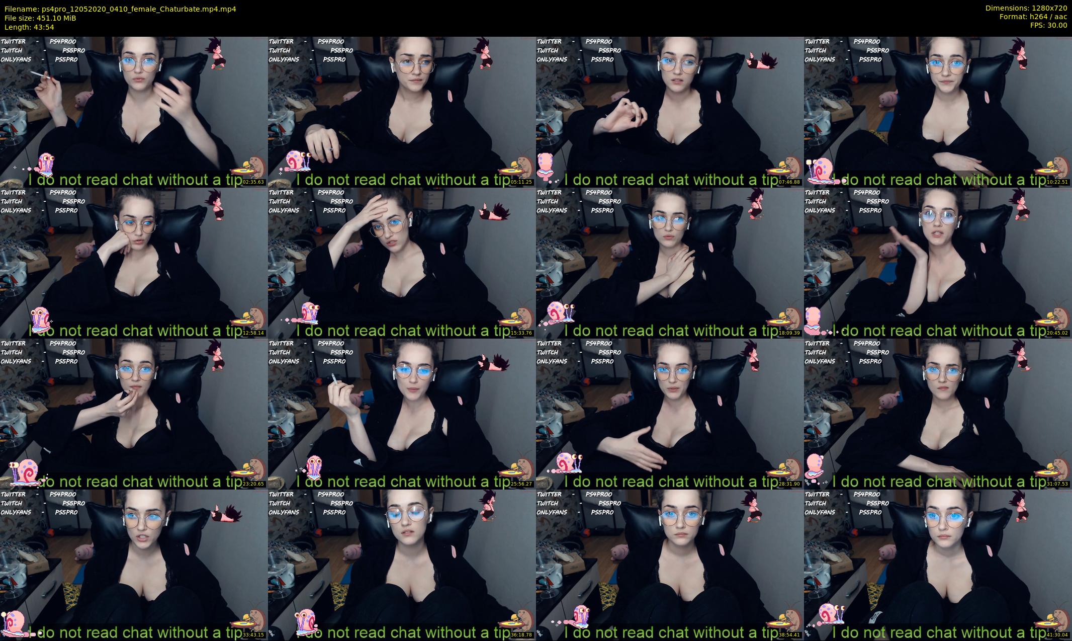 ps4pro — 44 minute Chaturbate female cam show recording, 720p, May 12, 2020