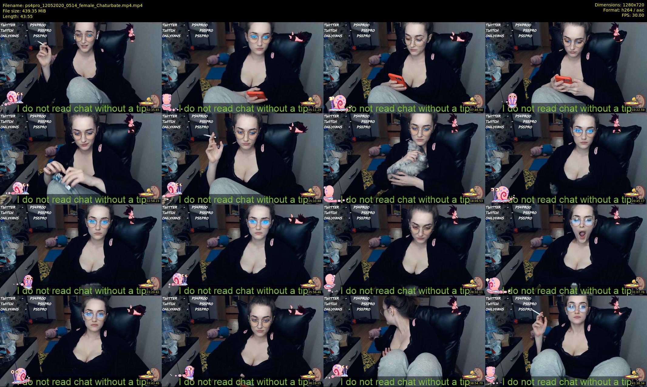 ps4pro — 44 minute Chaturbate female cam show recording, 720p, May 12, 2020