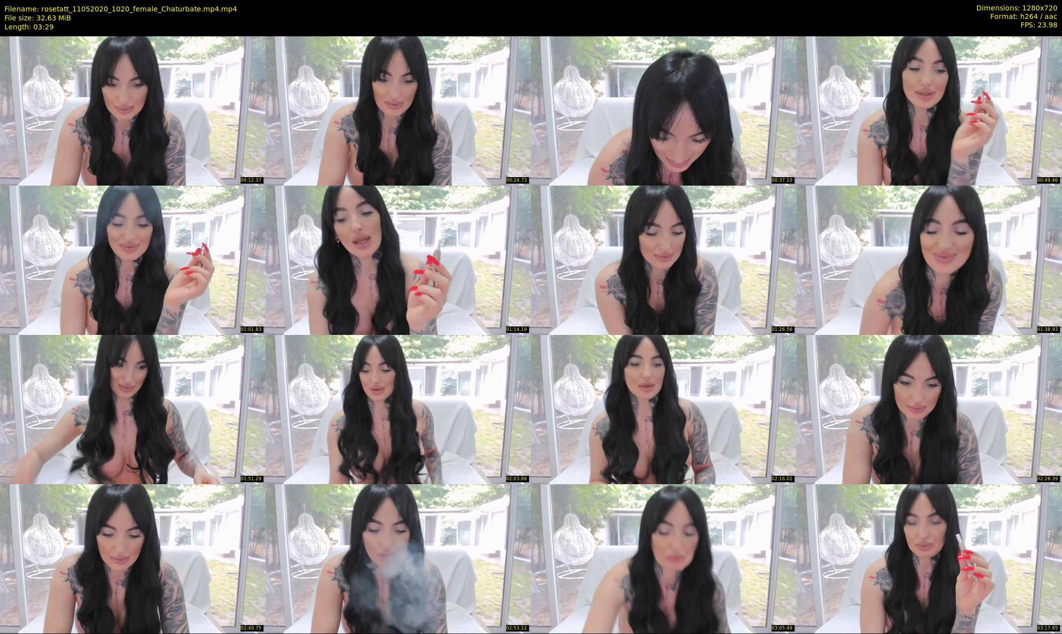 rosetatt — 4 minute Chaturbate female cam show recording, 720p, May 11, 2020