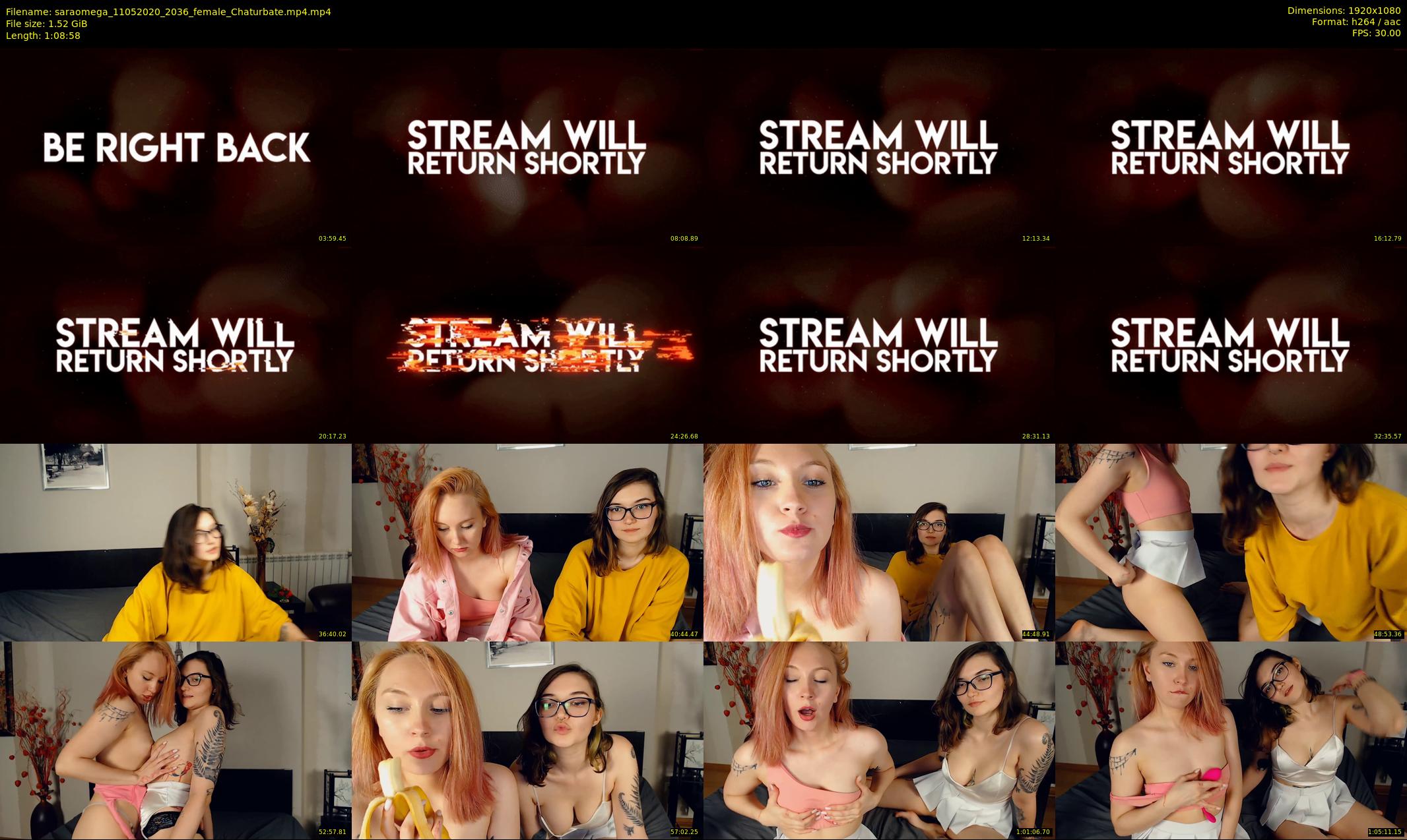saraomega — 69 minute Chaturbate couple cam show recording, 1080p, May 11, 2020