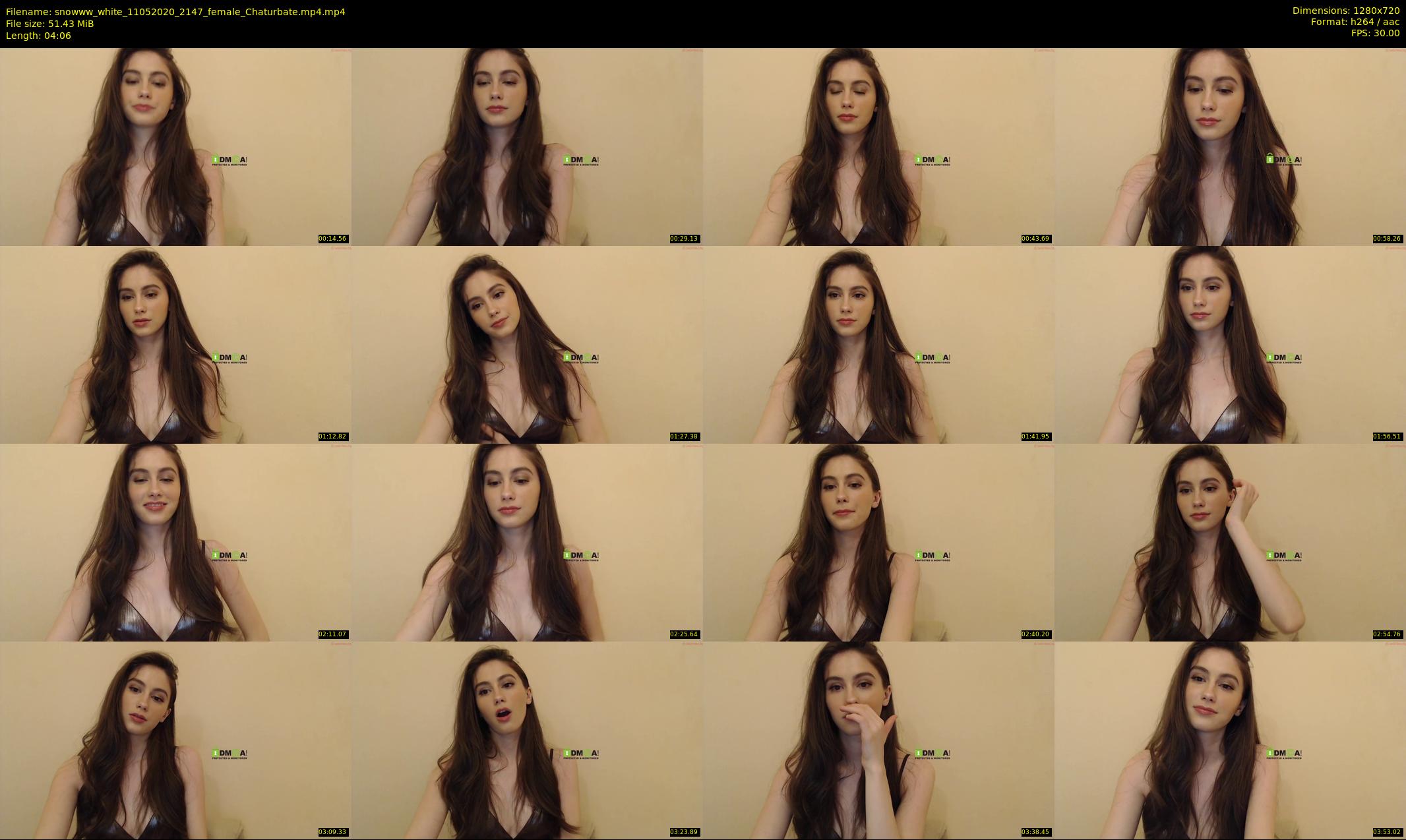 snowww_white — 5 minute Chaturbate female cam show recording, 720p, May 11, 2020