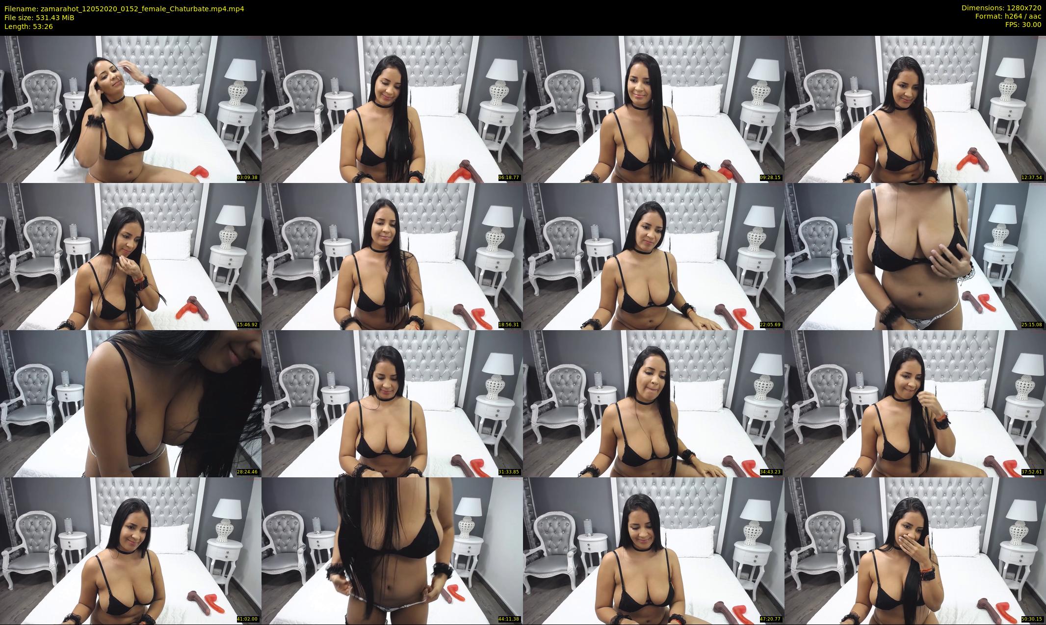 zamarahot — 54 minute Chaturbate female cam show recording, 720p, May 12, 2020