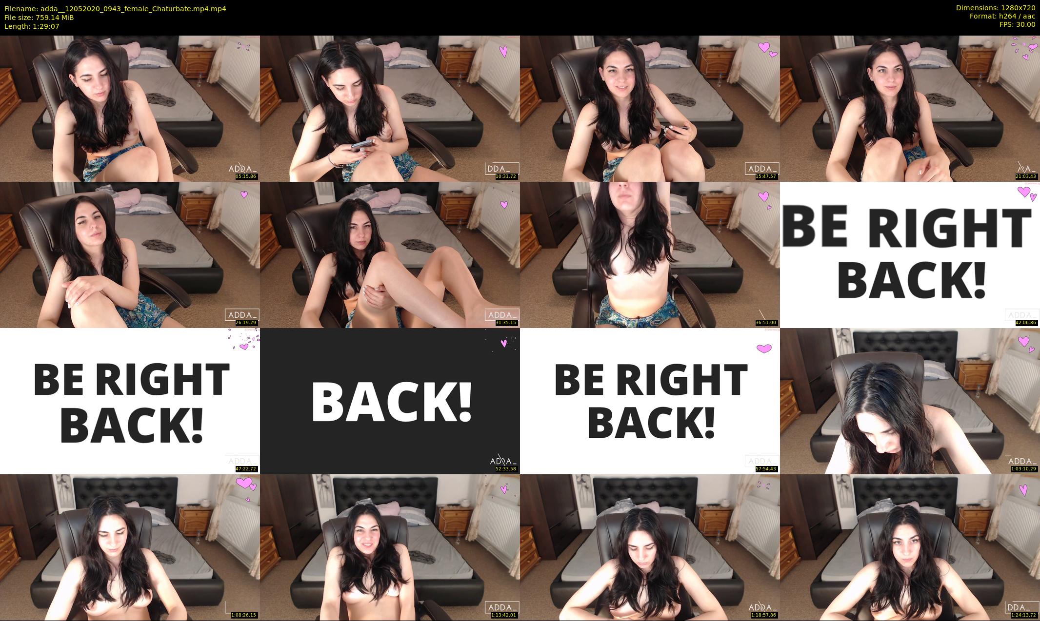 adda_ — 90 minute Chaturbate female cam show recording, 720p, May 12, 2020