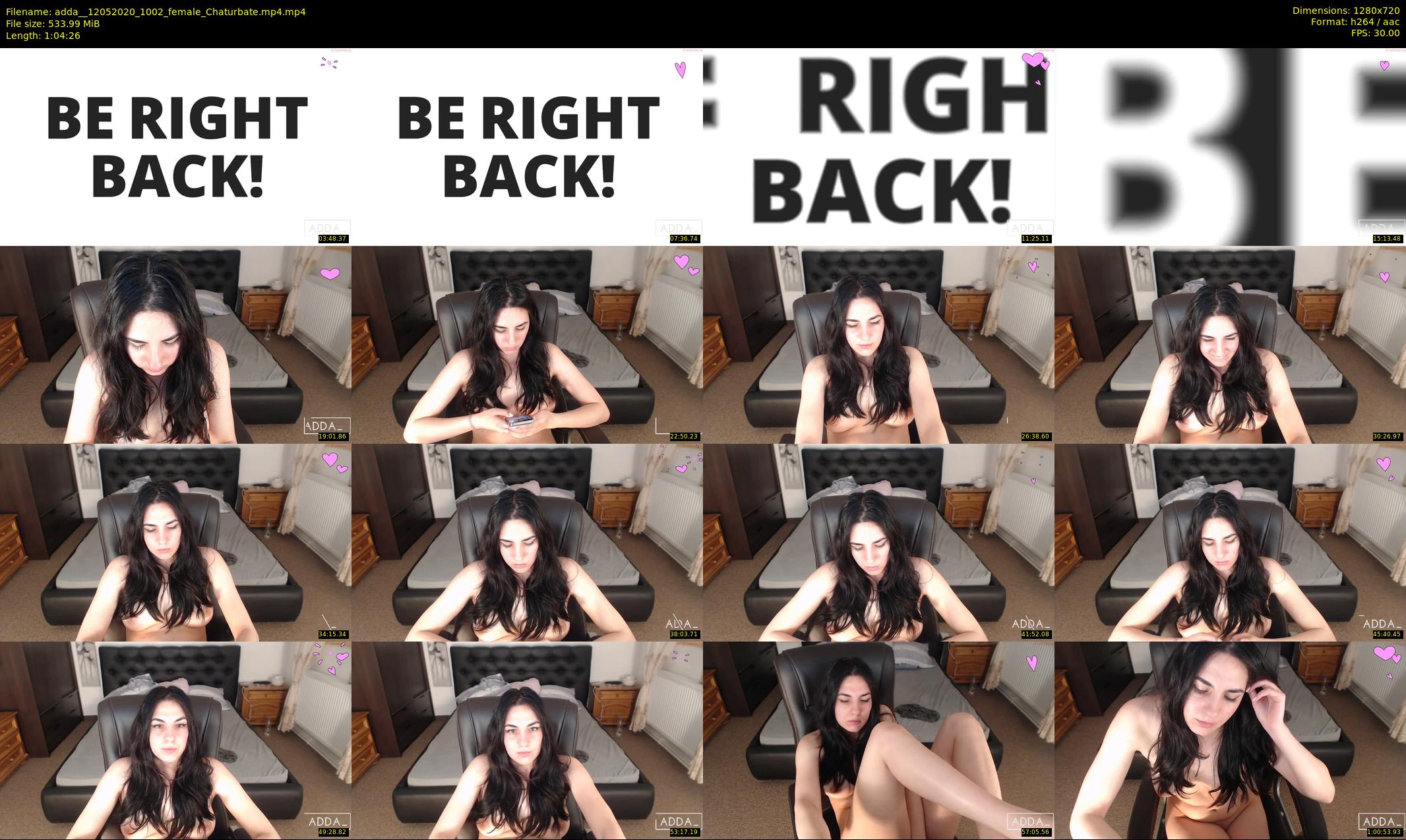 adda_ — 65 minute Chaturbate female cam show recording, 720p, May 12, 2020