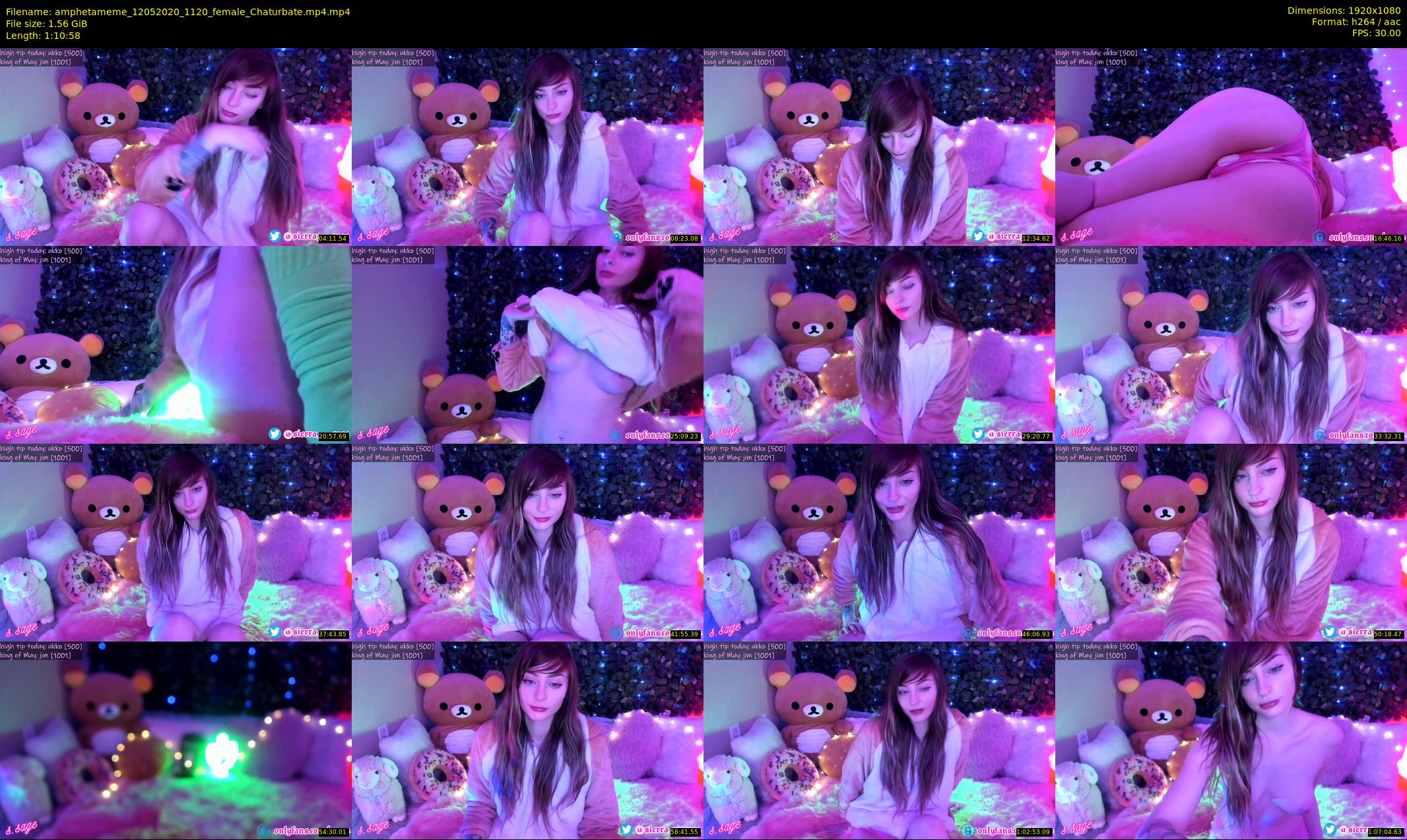 amphetameme — 71 minute Chaturbate female cam show recording, 1080p, May 12, 2020