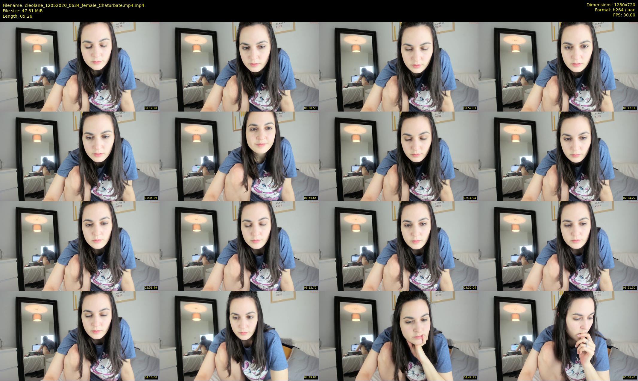cleolane — 6 minute Chaturbate female cam show recording, 720p, May 12, 2020